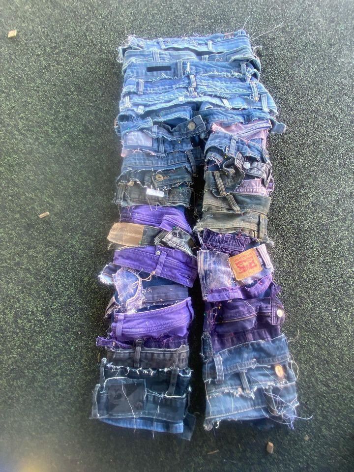 Other Purple Strap Denim Jeans Size 30" / US 8 / IT 44 - 1 Preview
