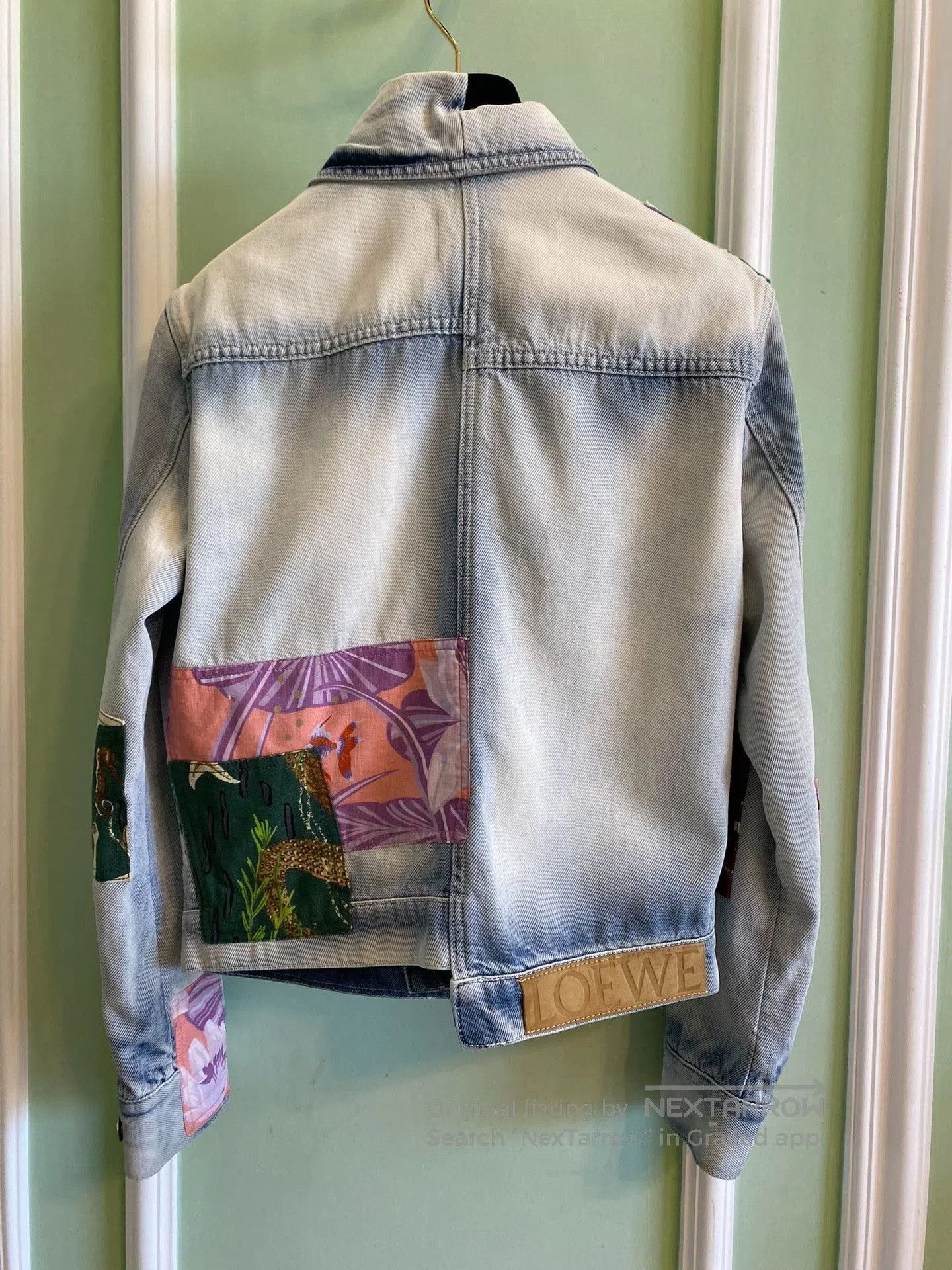 Loewe Loewe Graffiti Floral Cropped Denim Jacket. Size M / US 6-8 / IT 42-44 - 2 Thumbnail