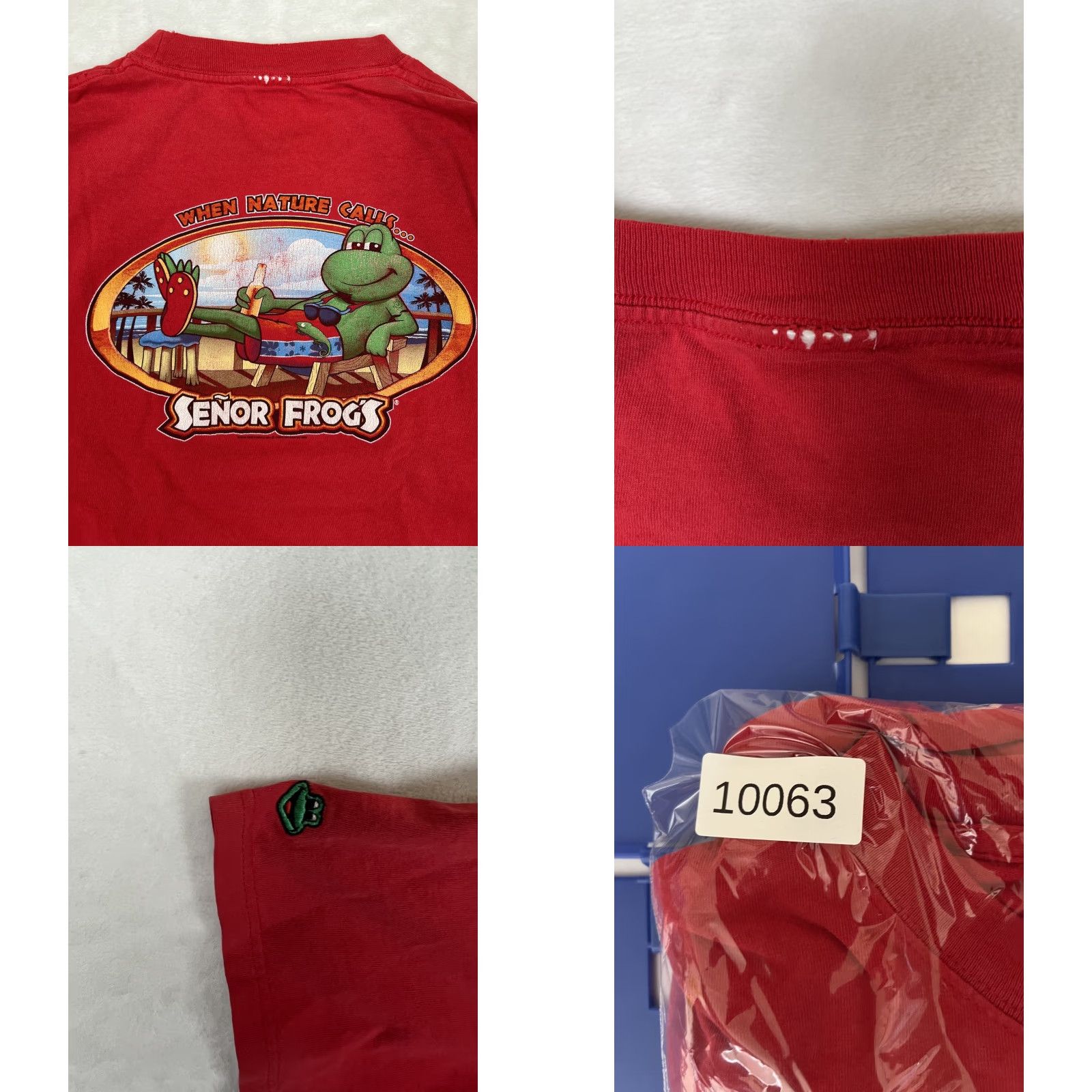 Vintage VINTAGE Senor Frogs T-Shirt Men XL Red 90s Mazatlan Mexico Crew Neck Short Sleeve Cotton Size US XL / EU 56 / 4 - 8 Thumbnail