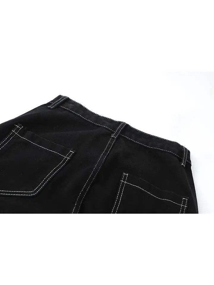 Jean Black Cargo Carpenter Denim Jeans Size US 32 / EU 48 - 3 Thumbnail
