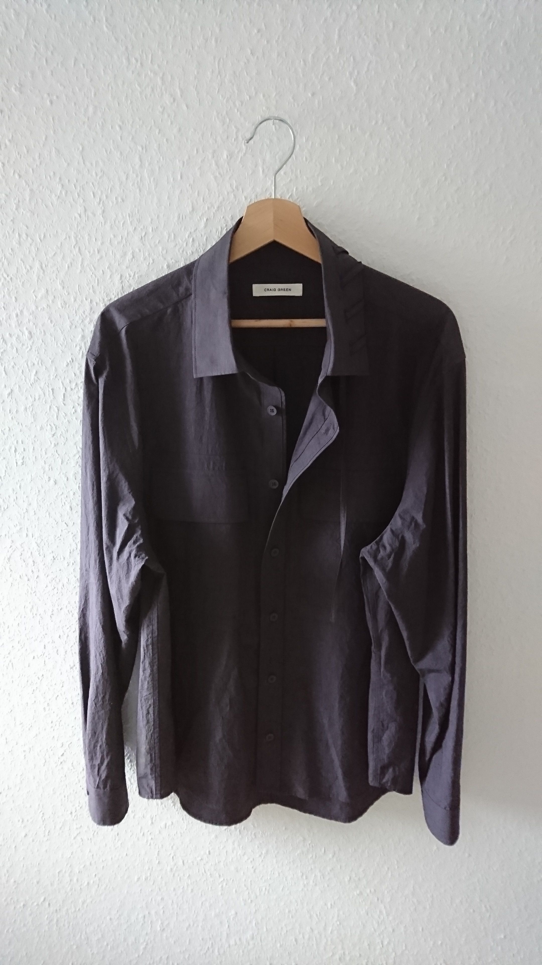 image of Craig Green Dark Purple Cotton Shirt (Size L), Men's (Size Large)