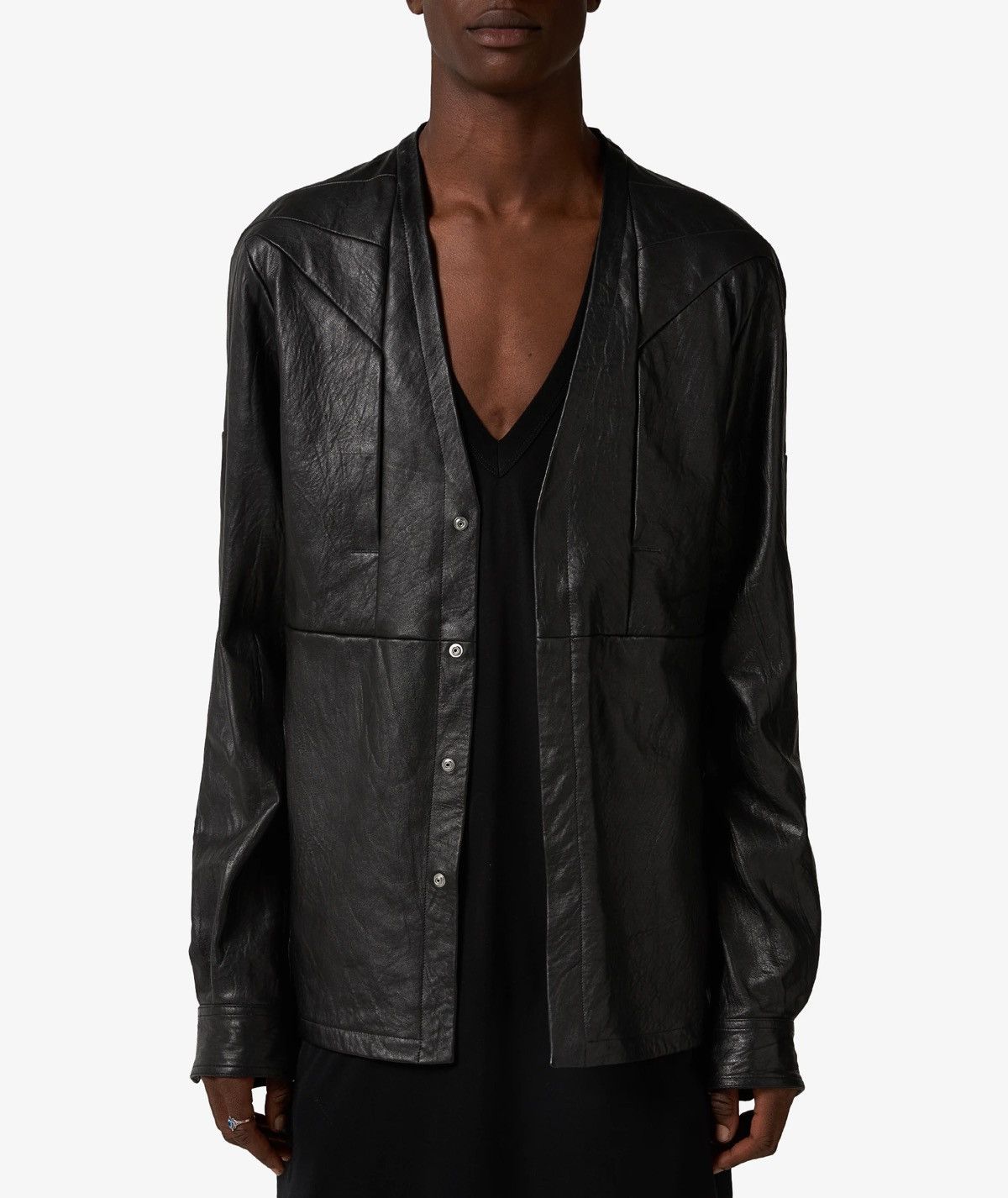 Rick Owens Rick owens girdered larry shirt lamb leather jacket Size US M / EU 48-50 / 2 - 2 Thumbnail