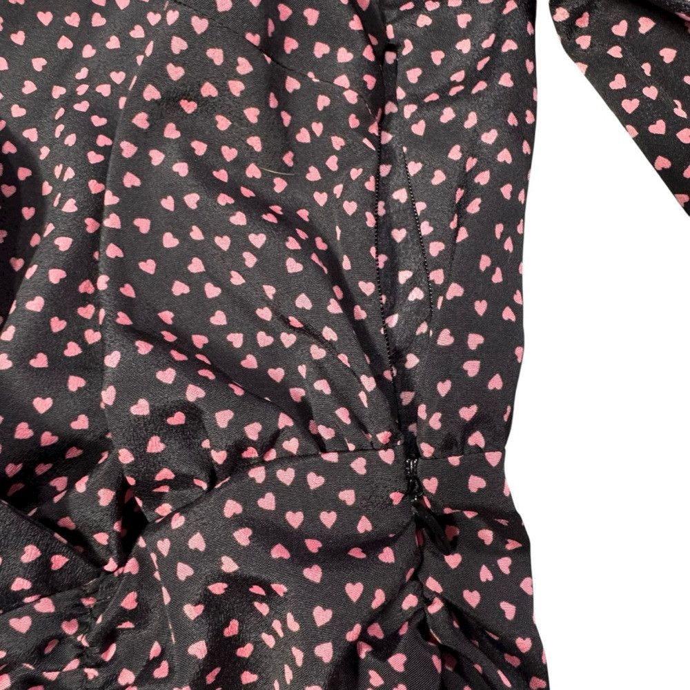 Zara NWT New Zara Heart Printed Ruched Draped Mini Dress Size XS Size XS / US 0-2 / IT 36-38 - 7 Thumbnail