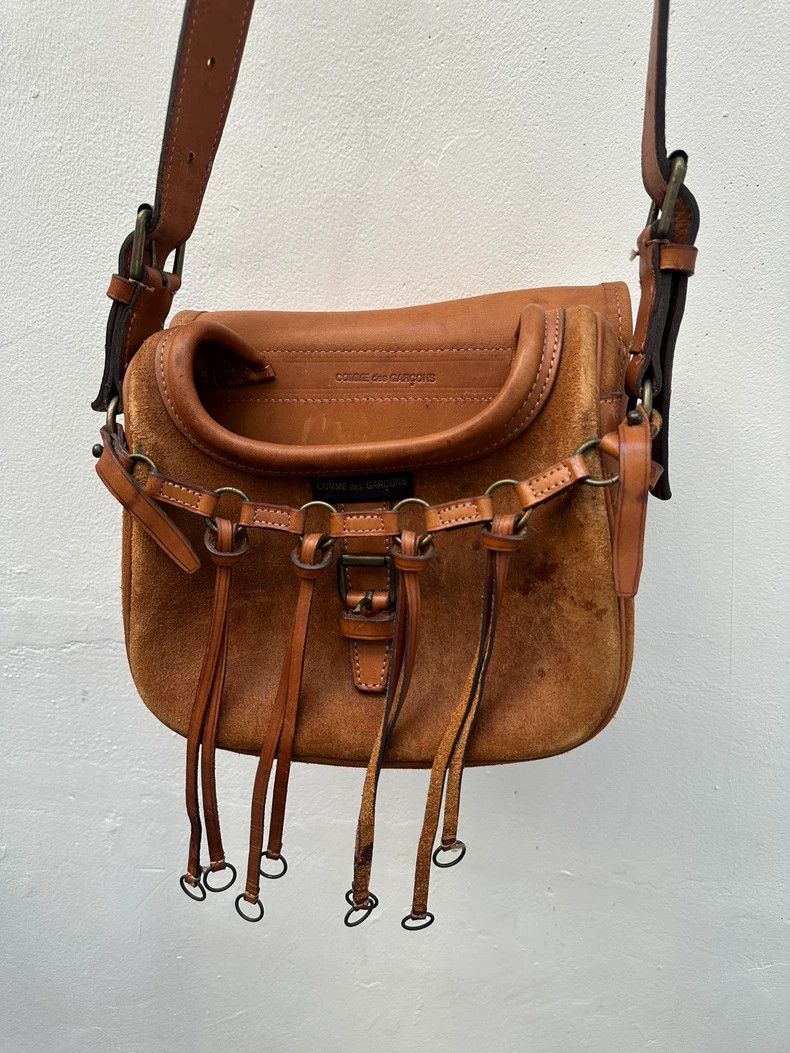 Comme des Garcons Comme Des Garcons Cowhide satchel with tassel and iron ring Size ONE SIZE - 3 Thumbnail