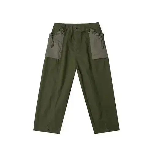 20SS Indigo Union Japan Olive Patchwork Cropped Pants