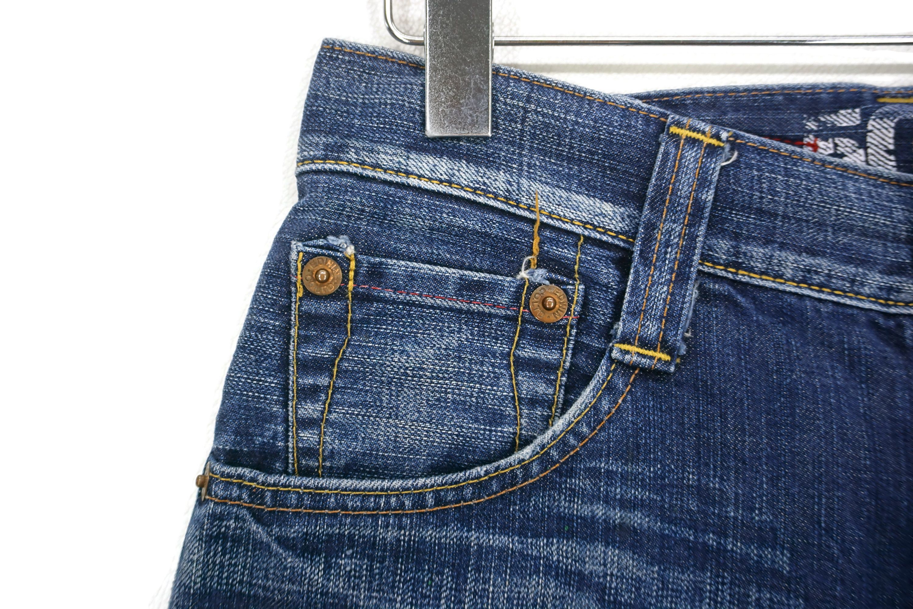 Japanese Brand Edwin Jeans Size 28 fit W30xL28 503 Blue Trip Ankle Denim Size US 28 / EU 44 - 4 Thumbnail