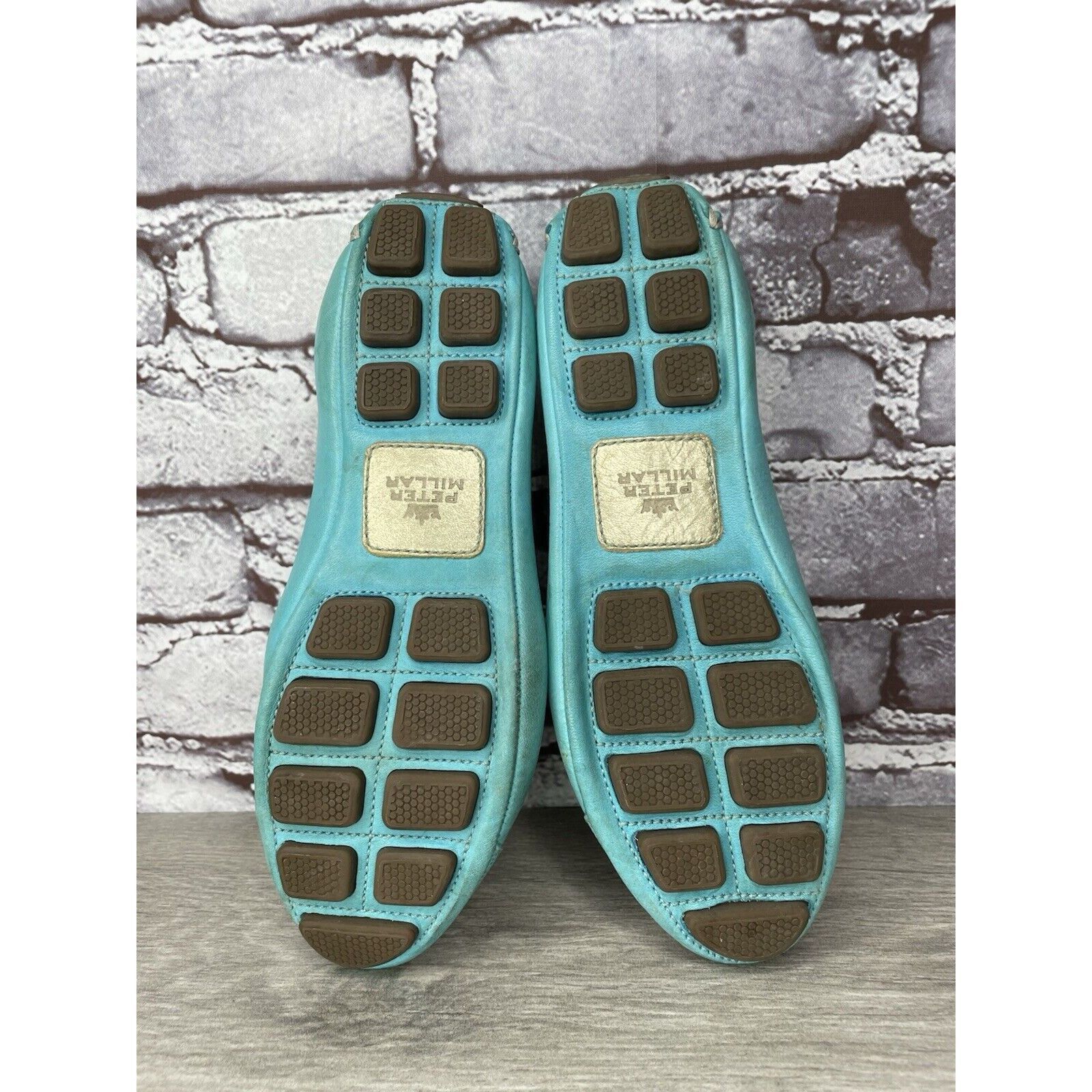 Peter Millar Peter Millar Blue Leather Snake Cap Toe Ballet Flats Shoes W Size US 6.5 / IT 36.5 - 9 Thumbnail