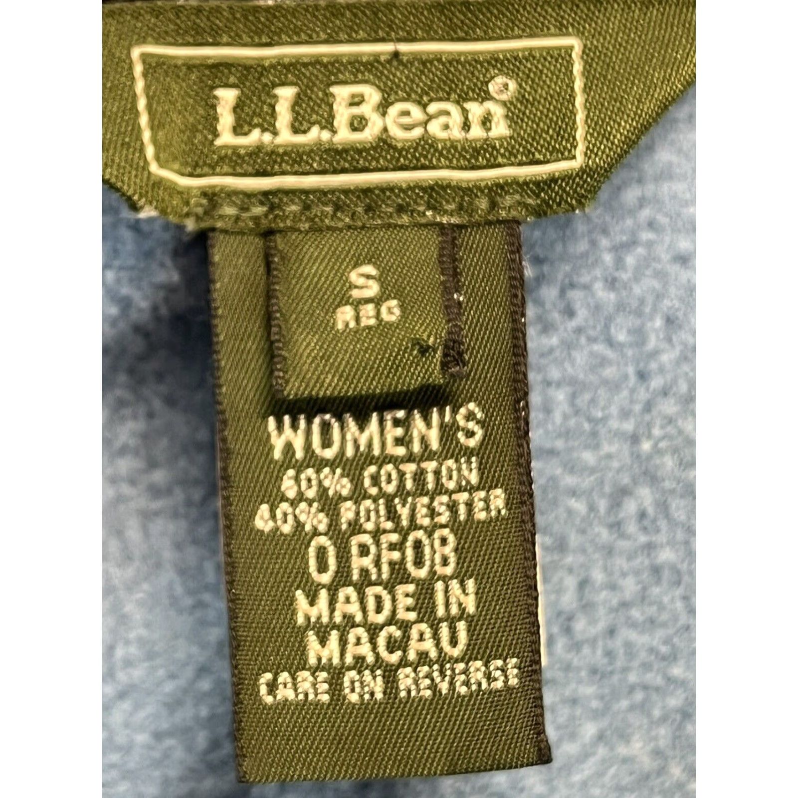Vintage VINTAGE L.L. Bean Fleece Jacket Blue Women's Small Cotton Blend Size S / US 4 / IT 40 - 4 Thumbnail