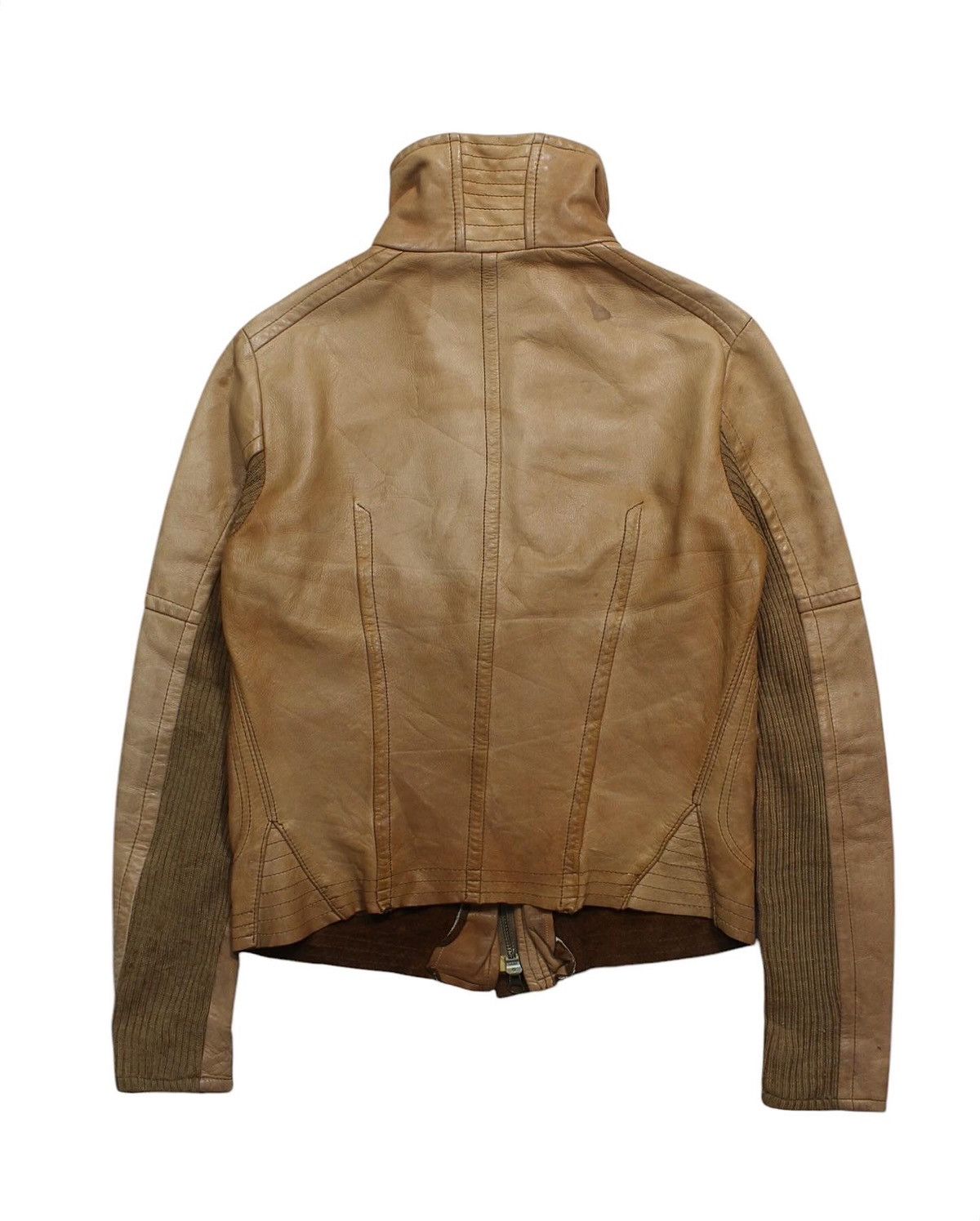 Vintage 2000S FAITHFUL FANATIC LAMBSKINS LEATHER ZIP UP JACKET Size M / US 6-8 / IT 42-44 - 2 Thumbnail