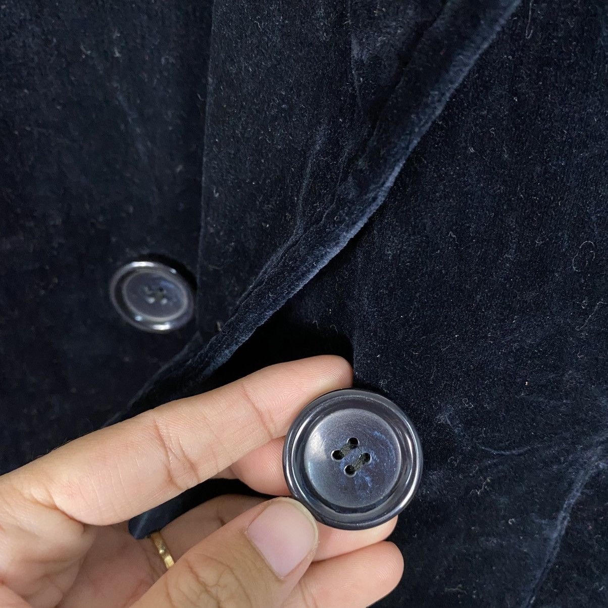 Yohji Yamamoto 📌Vintage Chore Velvet Jacket Atsuki Onishi Double Breast Size US M / EU 48-50 / 2 - 17 Thumbnail