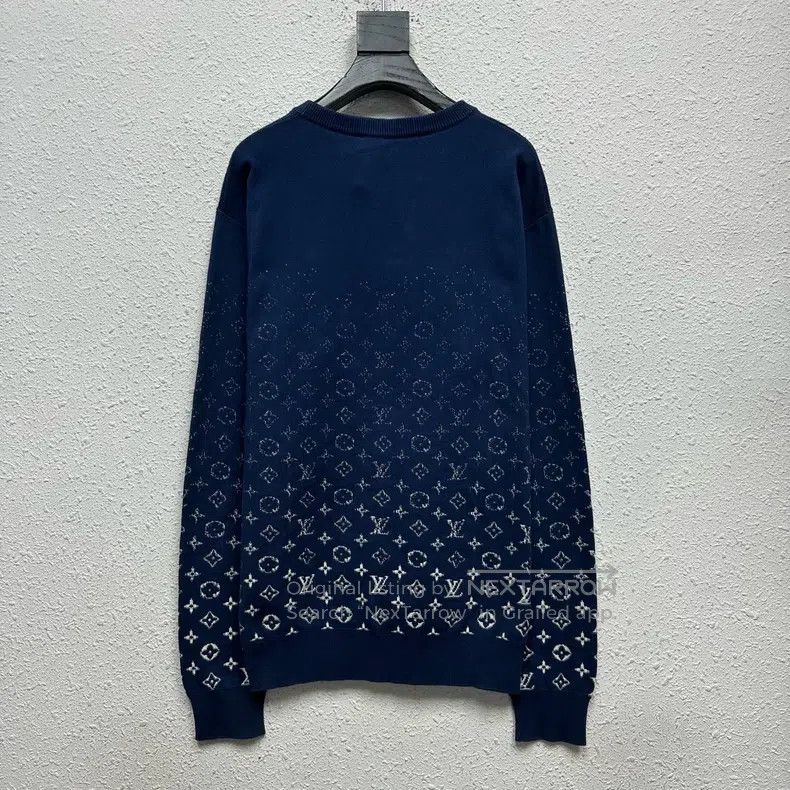 Louis Vuitton Louis Vuitton Dark blue gradient full-print LOGO knitted s Size US XL / EU 56 / 4 - 2 Thumbnail