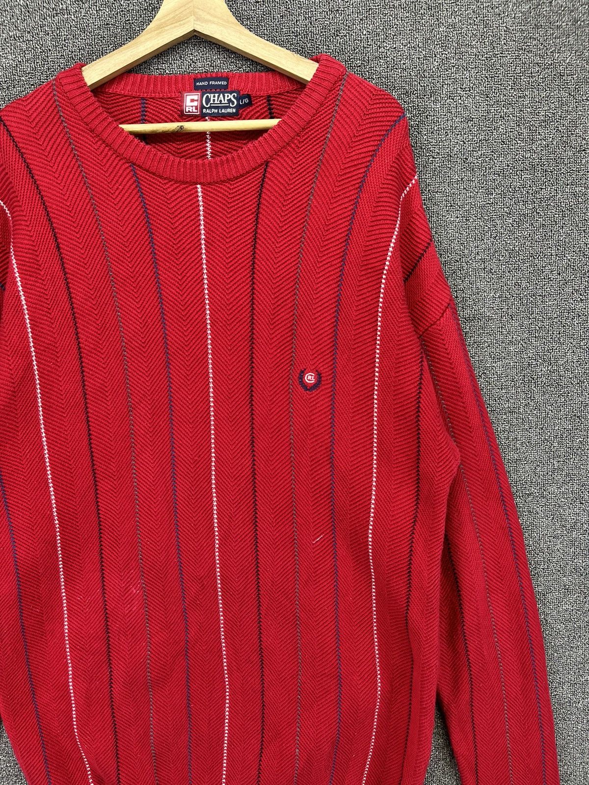 Chaps Ralph Lauren Vintage Chaps Ralph Lauren Hand Framed Knit Sweater Size US L / EU 52-54 / 3 - 5 Thumbnail