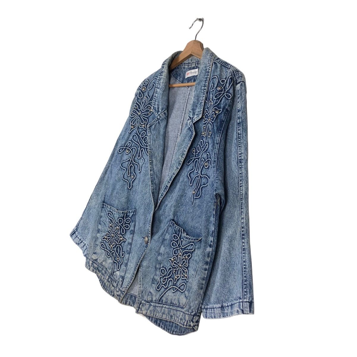 Japanese Brand 🔥Vintage Denim Jacket Monariza Embroidered Design Kapital Size US M / EU 48-50 / 2 - 2 Thumbnail
