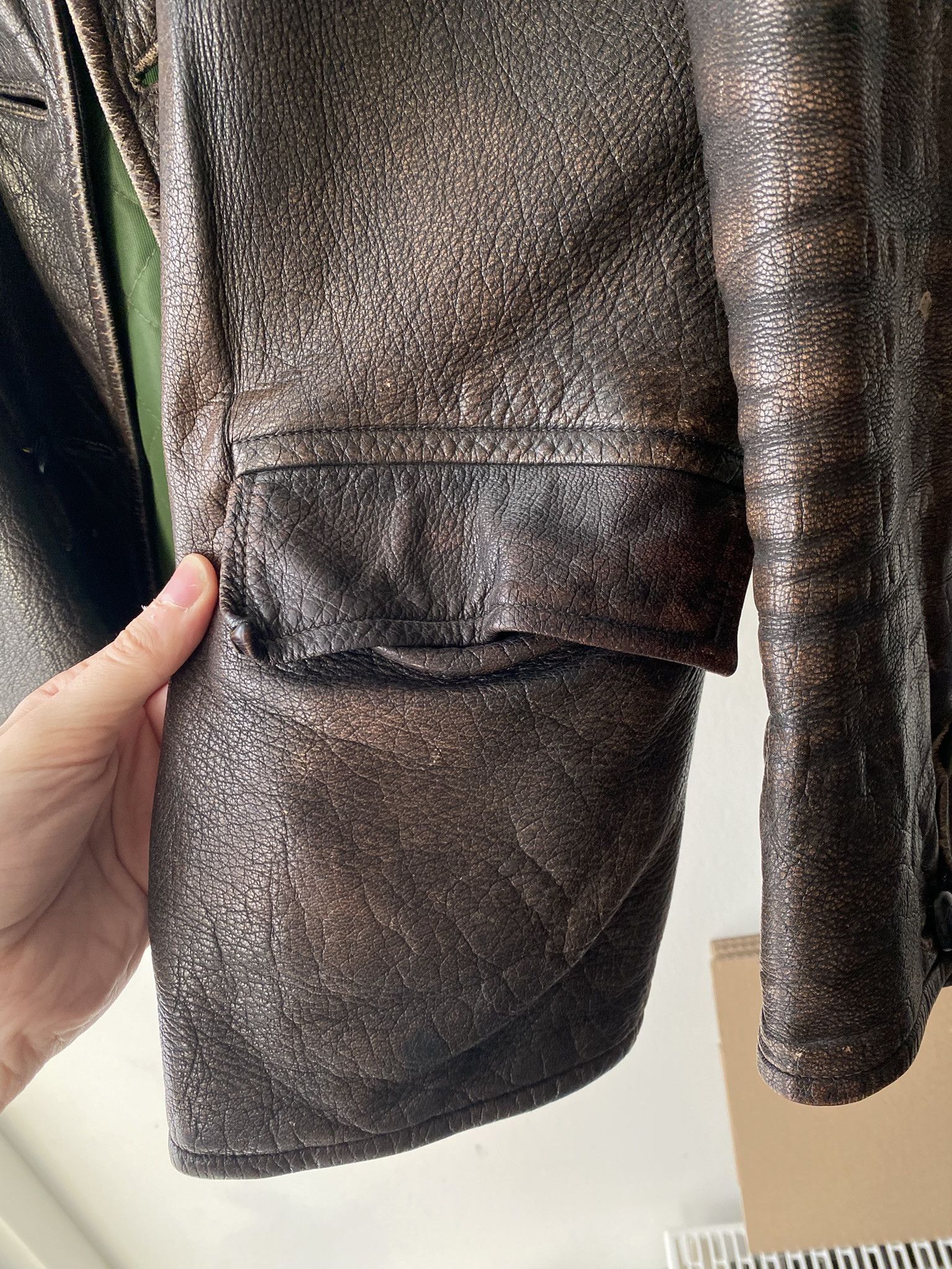 Vintage 1960s - Buckleback Leather Jacket - Made in Sweden Size US XL / EU 56 / 4 - 12 Thumbnail