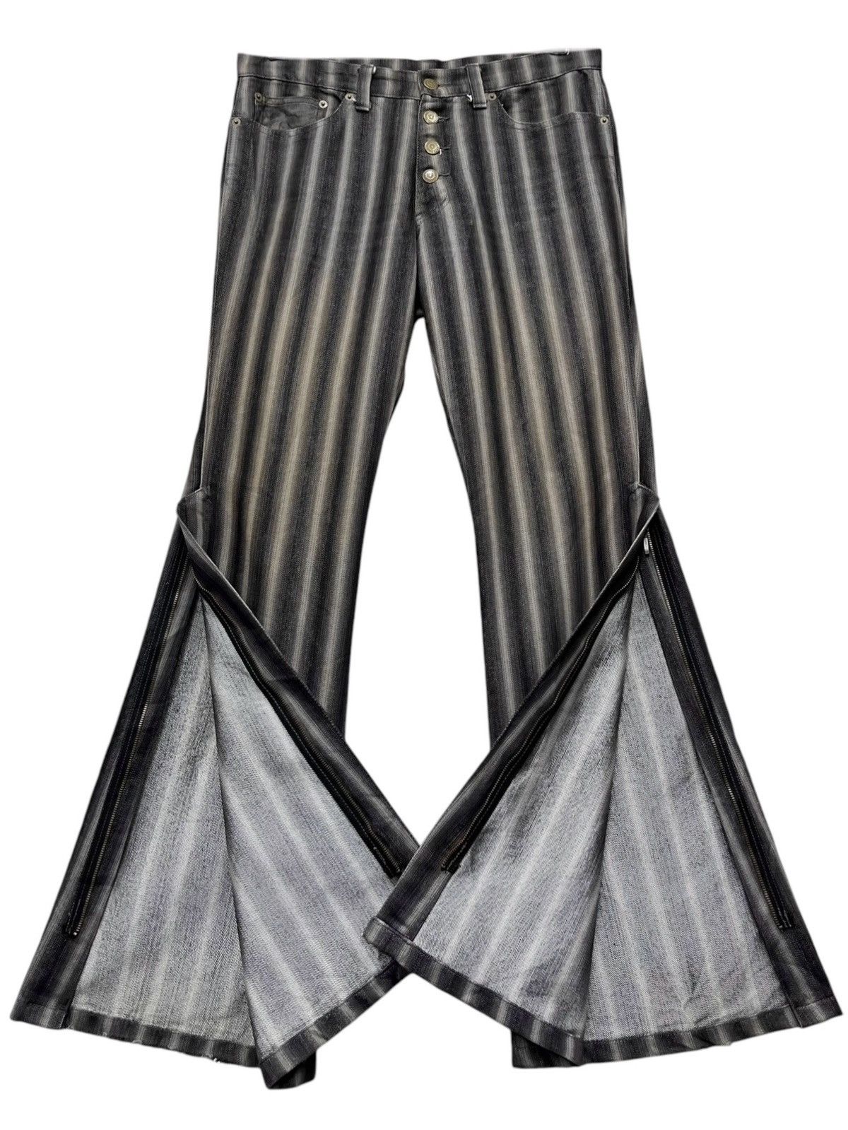 Tornado Mart 🔥TORNADO MART Shadow Stripes Poly-Coat Cotton ULTRA FLARE Size US 30 / EU 46 - 5 Thumbnail