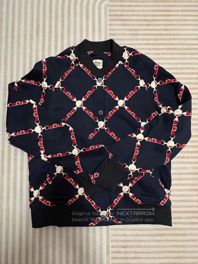 Hermes Hermes Blue classic chain print jacket Size XS / US 0-2 / IT 36-38 - 1 Thumbnail