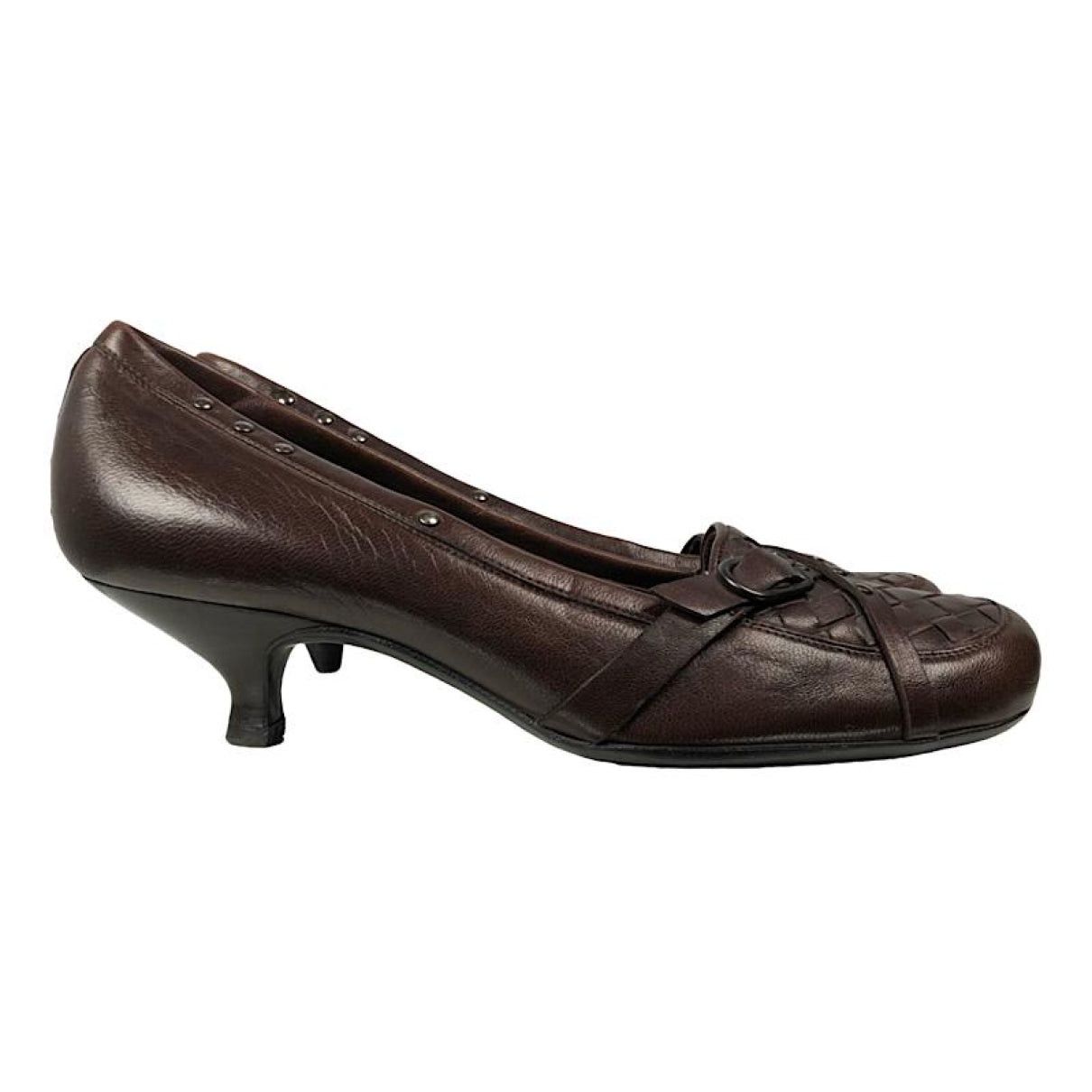 Bottega Veneta Brown Leather Heel Size US 7 / IT 37 - 1 Thumbnail