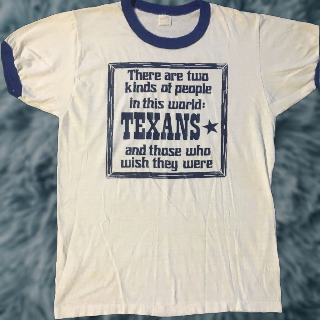 Vintage VINTAGE 70s Texas 2 Kinds Of People Faded Shirt M Single Stitch Grunge Funny Biker Size US M / EU 48-50 / 2 - 1 Thumbnail
