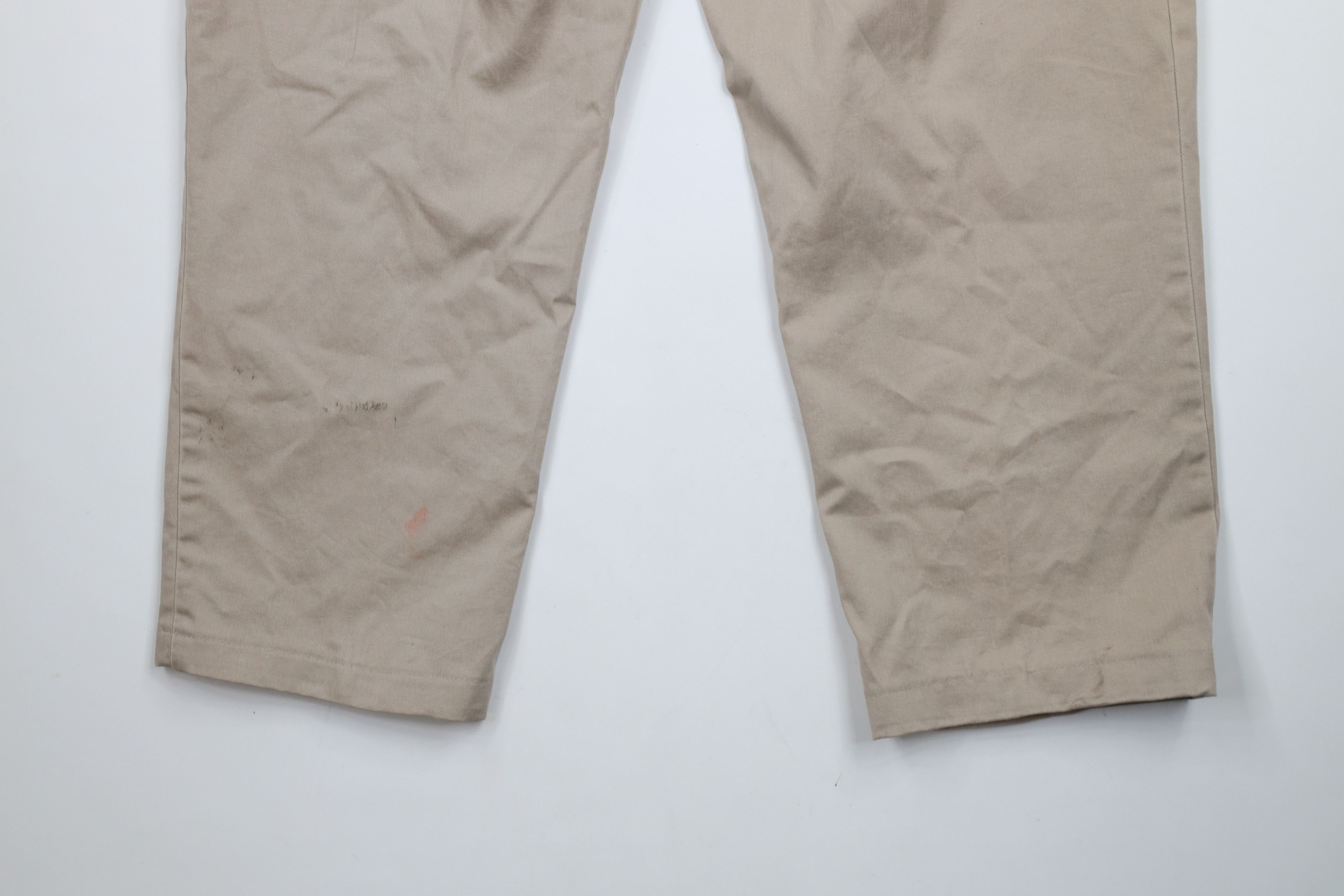 Ralph Lauren × Vintage Vintage 90s Ralph Lauren Wide Leg Chino Pants Beige Cotton Size US 36 / EU 52 - 13 Thumbnail
