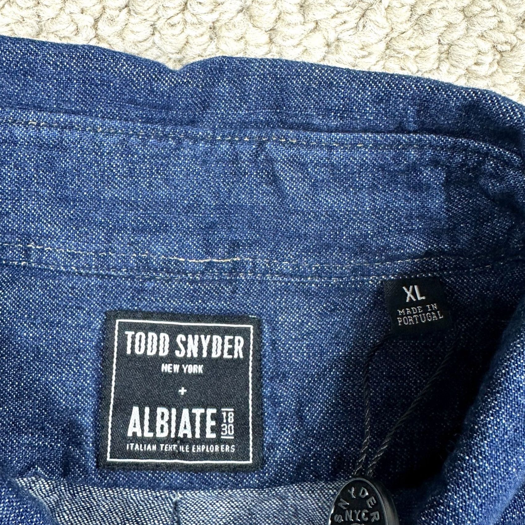 Todd Snyder Todd Snyder Albiate Italy Indigo Denim Button Overshirt Mens XL Size US XL / EU 56 / 4 - 6 Thumbnail