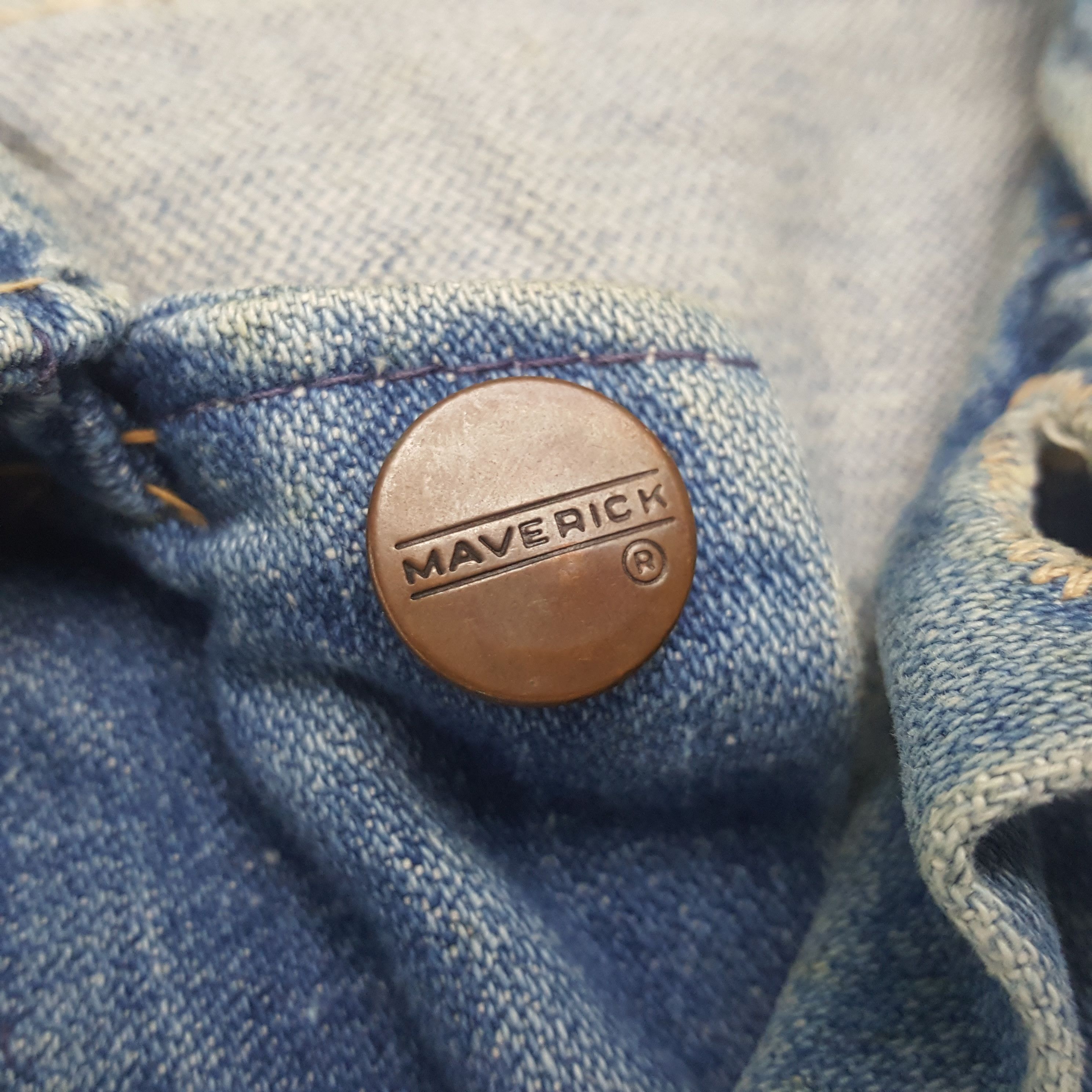 Vintage Maverick Nice Design Denim Jacket RR25 Size XS / US 0-2 / IT 36-38 - 6 Thumbnail