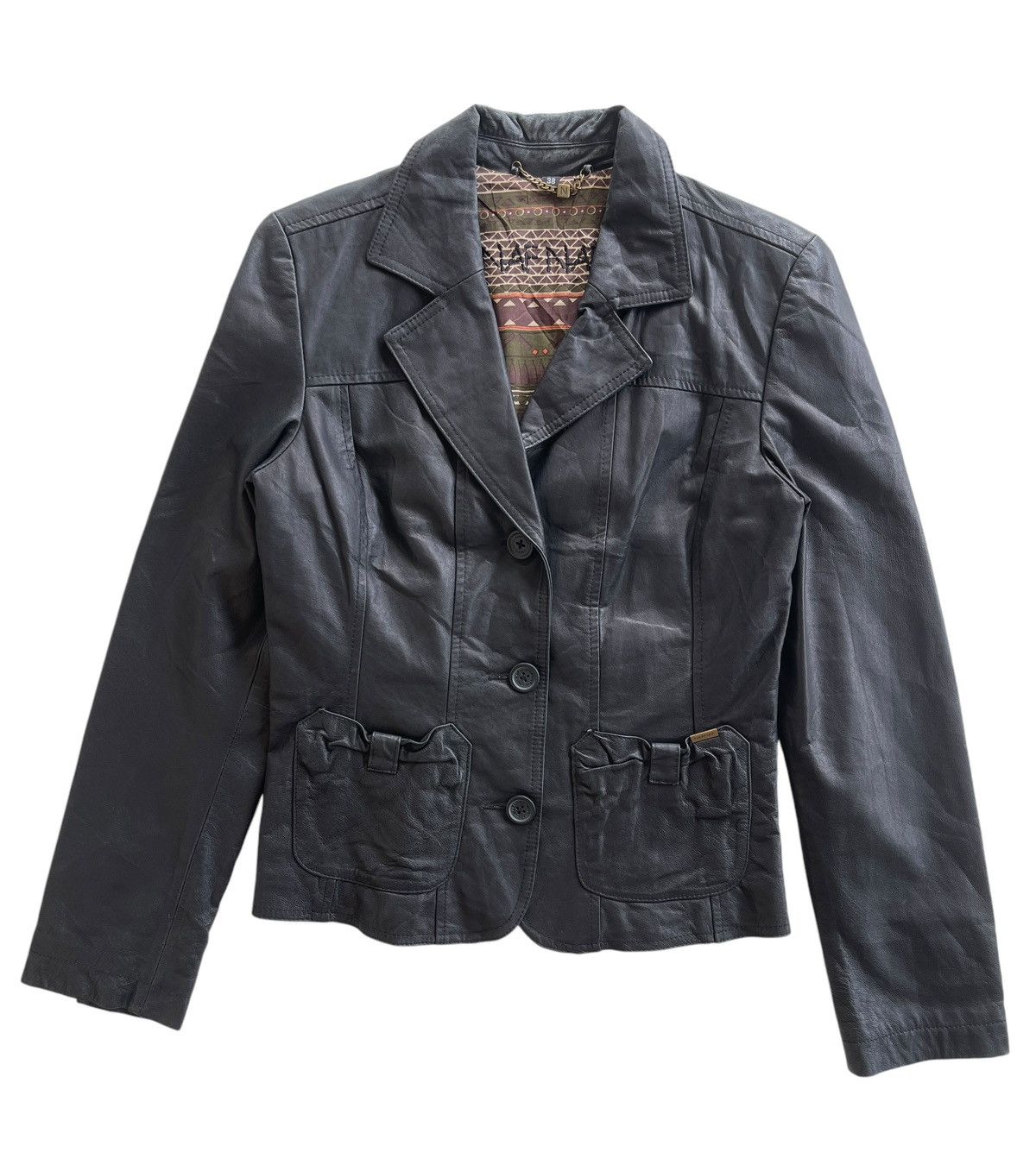 Japanese Brand Vintage Naf Naf Cuir Leather Jacket Size S / US 4 / IT 40 - 4 Thumbnail