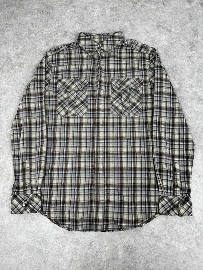 Dolce & Gabbana 2000s Dolce & Gabbana Beige Cargo Checkered Shirt Size US M / EU 48-50 / 2 - 1 Thumbnail