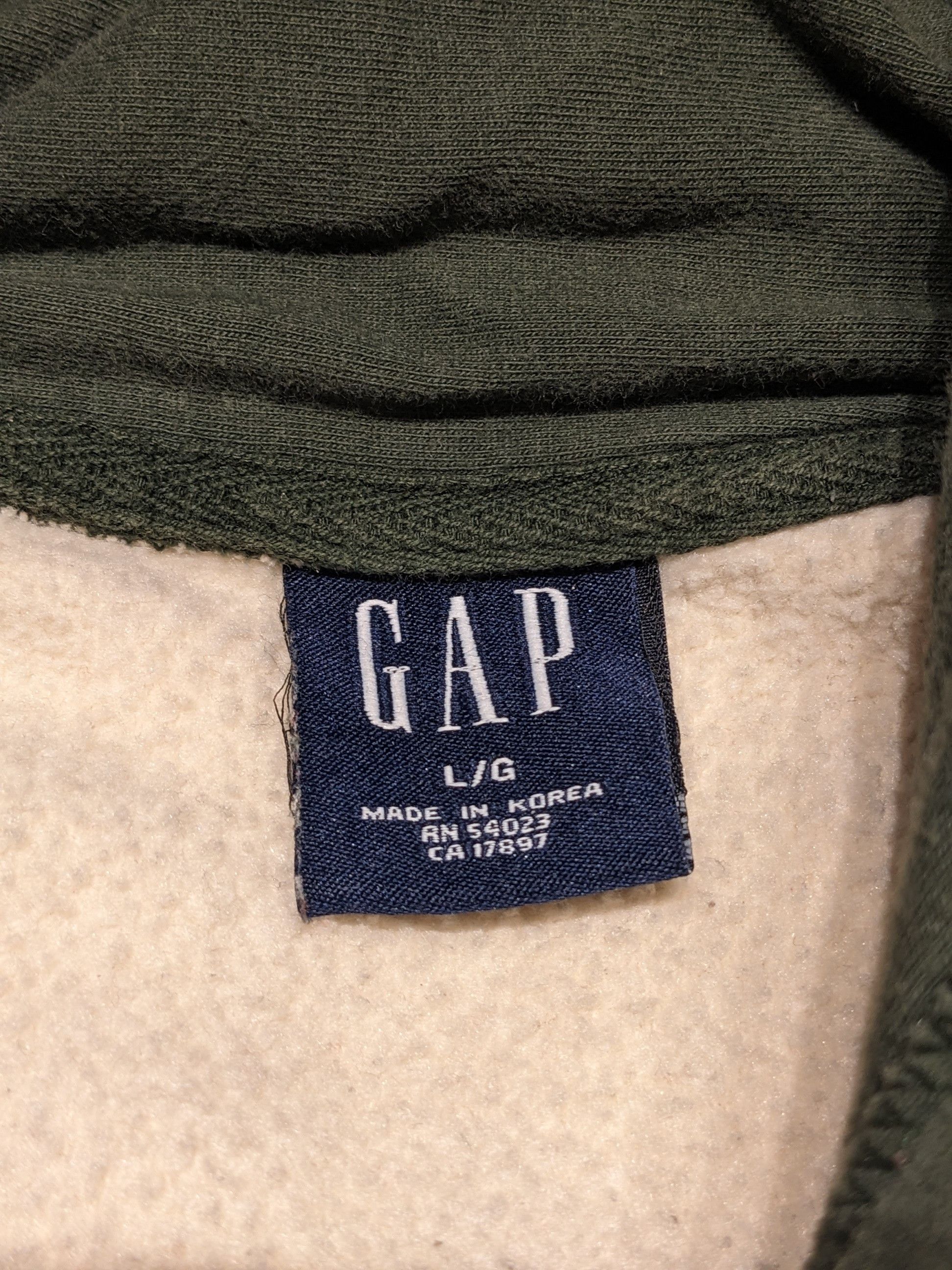 Gap Vintage 2 Tone Cream and Green Gap hoodie mens L Size US L / EU 52-54 / 3 - 7 Thumbnail
