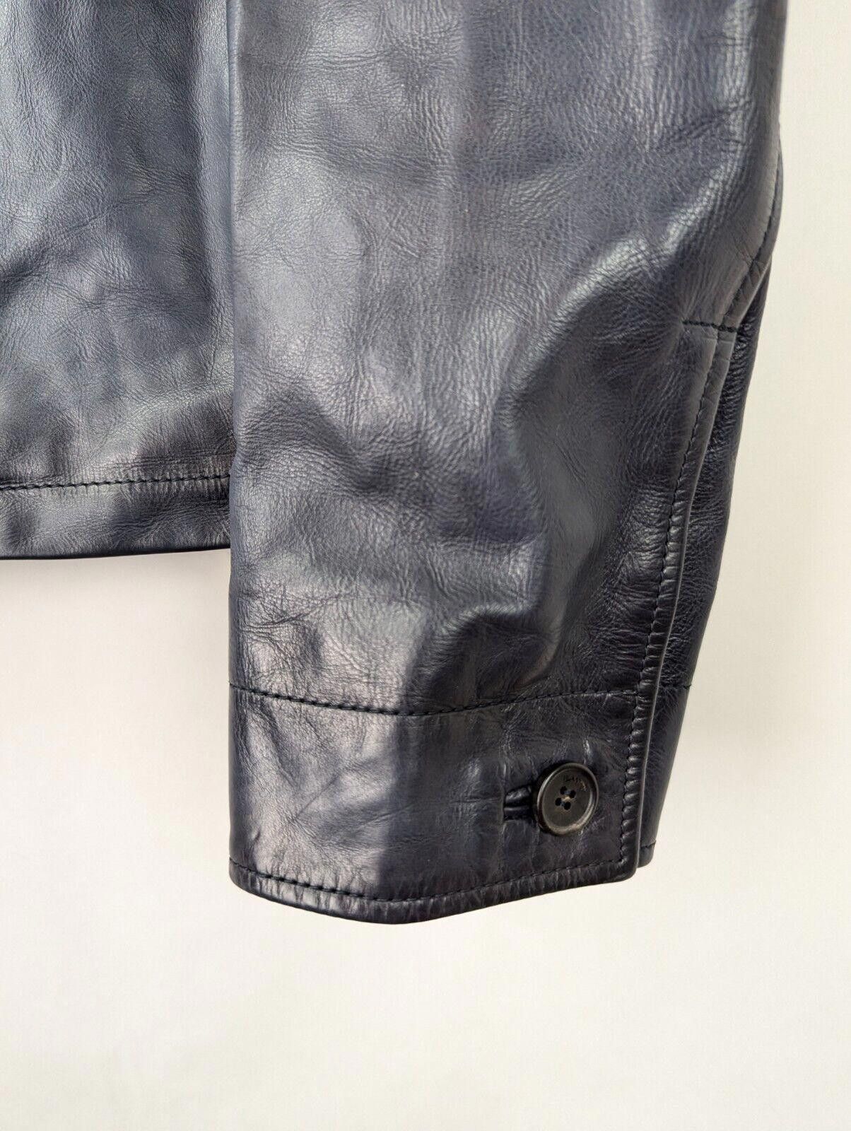 Lanvin 2022 LANVIN Blue Hand Patina Leather Jacket Sz US 38 Size US M / EU 48-50 / 2 - 8 Thumbnail