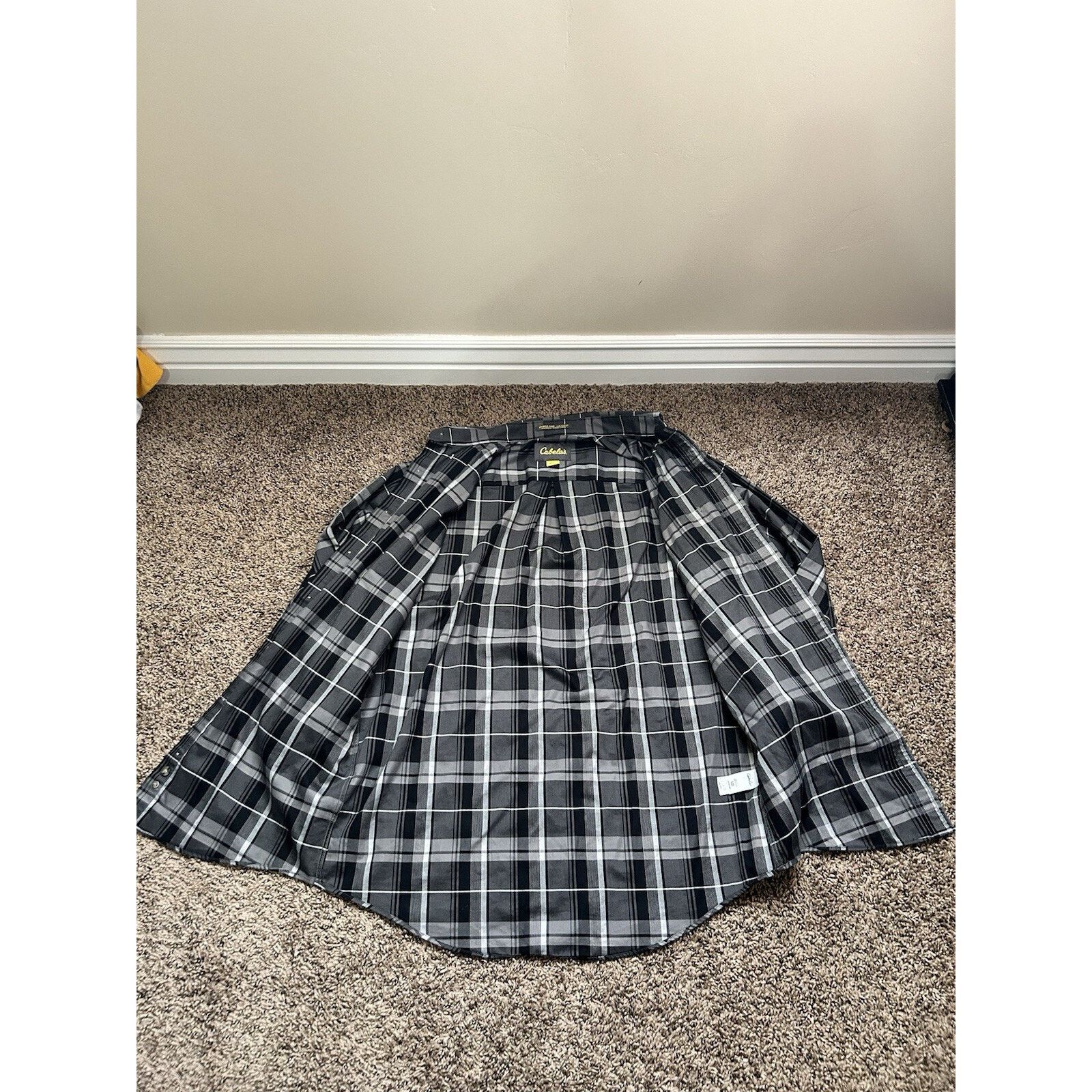 Cabelas Cabela's Mens MT Tall Blue Plaid Button Down Wrinkle Free Size US M / EU 48-50 / 2 - 3 Thumbnail