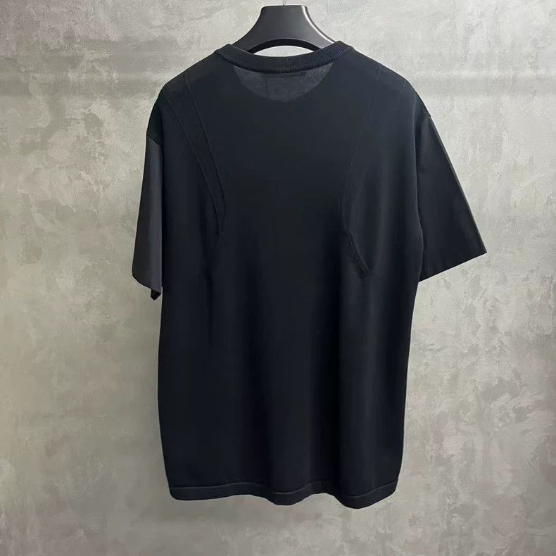 Louis Vuitton Louis Vuitton Black Solid Half Zip Crew Neck Short Sleeve Size US XXL / EU 58 / 5 - 5 Thumbnail