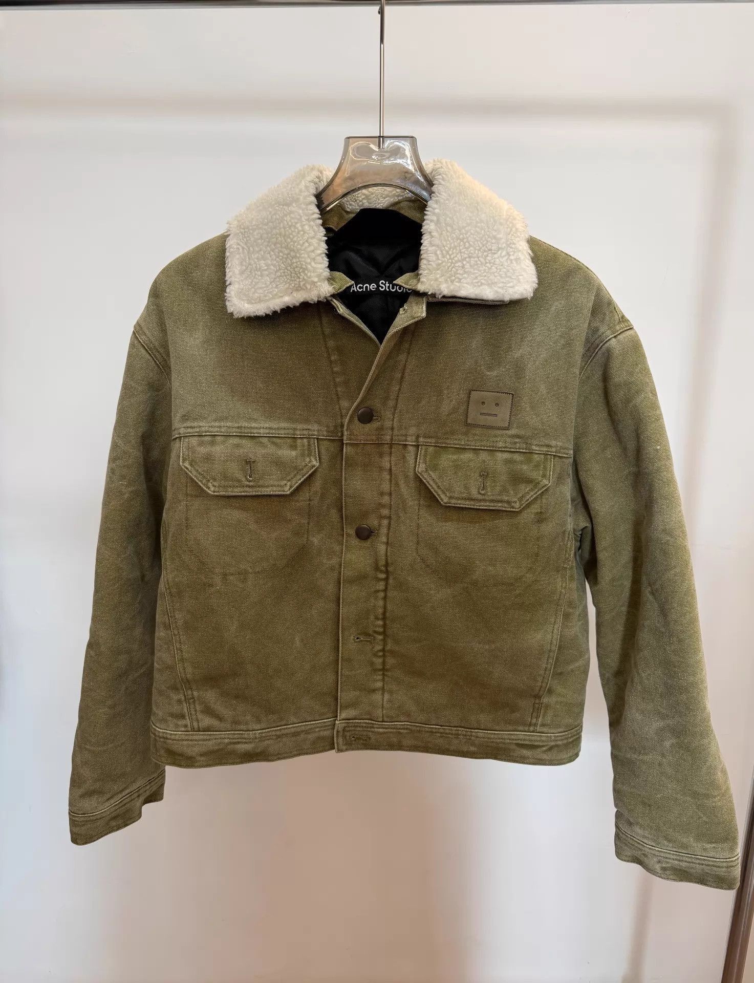 Acne Studios Multi Colored Faux Fur Collar Button Front Jacket XS Size US XS / EU 42 / 0 - 1 Thumbnail