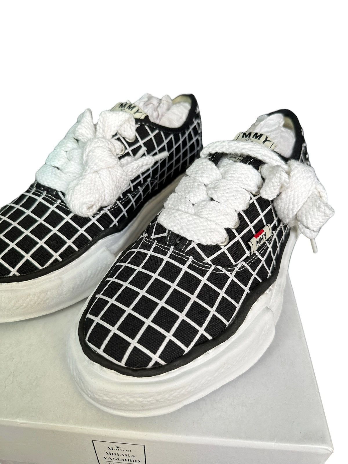 Maison MIHARA YASUHIRO Sz41 FW22 Grid Baker “Vans” Chunky Og Melt Sole Size US 8 / EU 41 - 3 Thumbnail