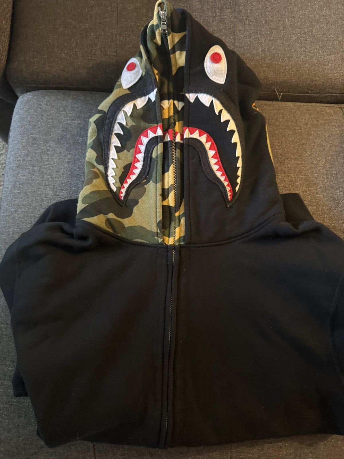 Bape BAPE SHARK FULL ZIP DOUBLE HOODIE Size US L / EU 52-54 / 3 - 16 Thumbnail
