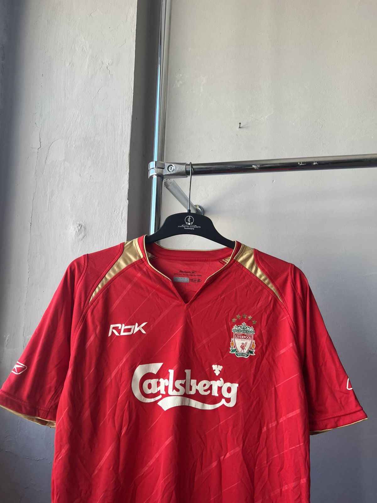 Reebok 2005/06 LIVERPOOL FC #8 GERRARD HOME SOCCER JERSEY SHIRT M-L Size US L / EU 52-54 / 3 - 4 Thumbnail