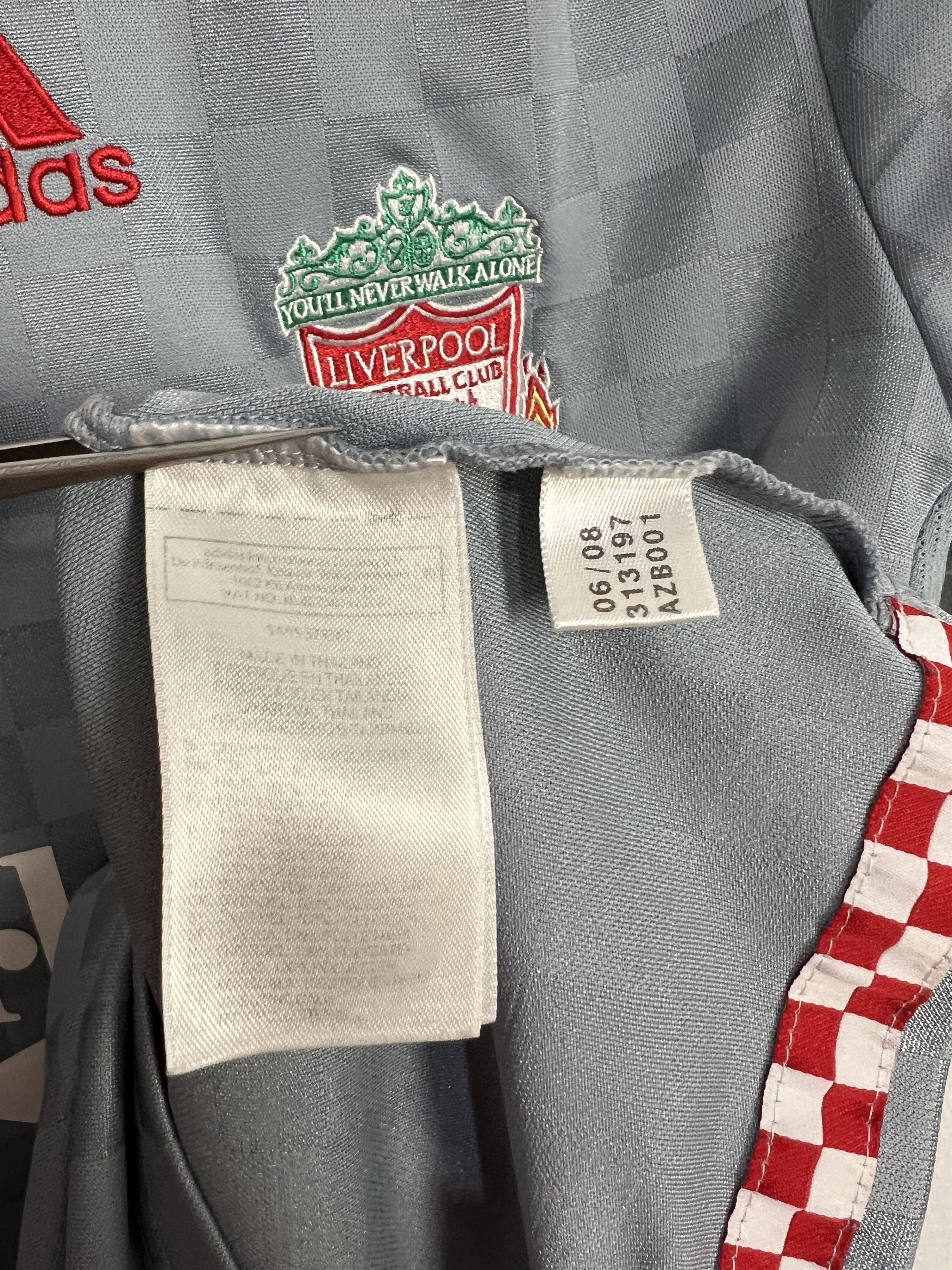 Adidas Liverpool Away football shirt 2008 Soccer Jersey Trikot Size US S / EU 44-46 / 1 - 7 Thumbnail