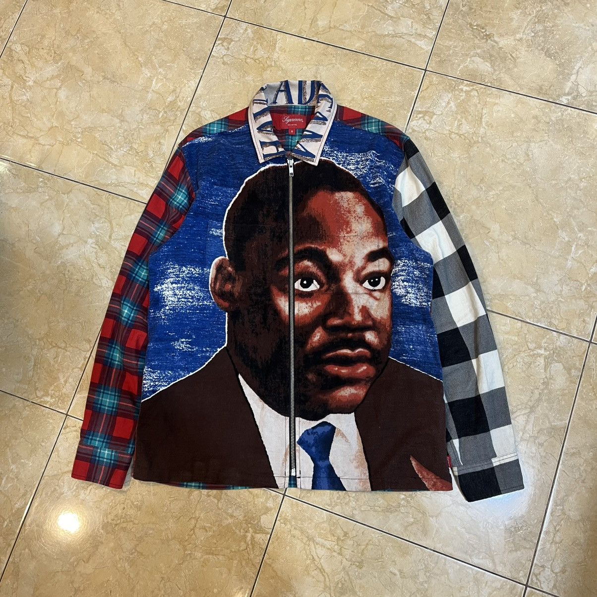 Supreme SS18 Supreme Martin Luther King MLK Zip Up Flannel Shirt Size US S / EU 44-46 / 1 - 1 Thumbnail