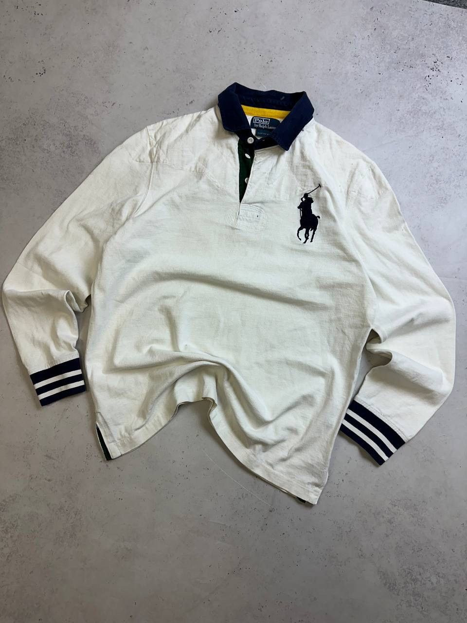 Polo Ralph Lauren × Vintage Vintage Polo Ralph Lauren Chief Keef Style Rugby Shirt L Size US L / EU 52-54 / 3 - 2 Thumbnail