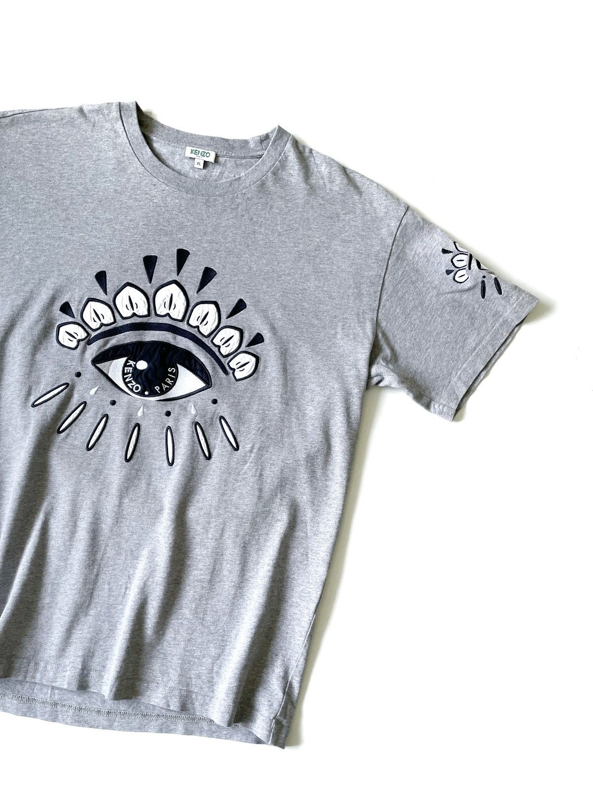 Designer × Kenzo Kenzo Paris Men 3 Eye T-Shirt Big Logo Size XL Gray Color Size US XL / EU 56 / 4 - 4 Thumbnail