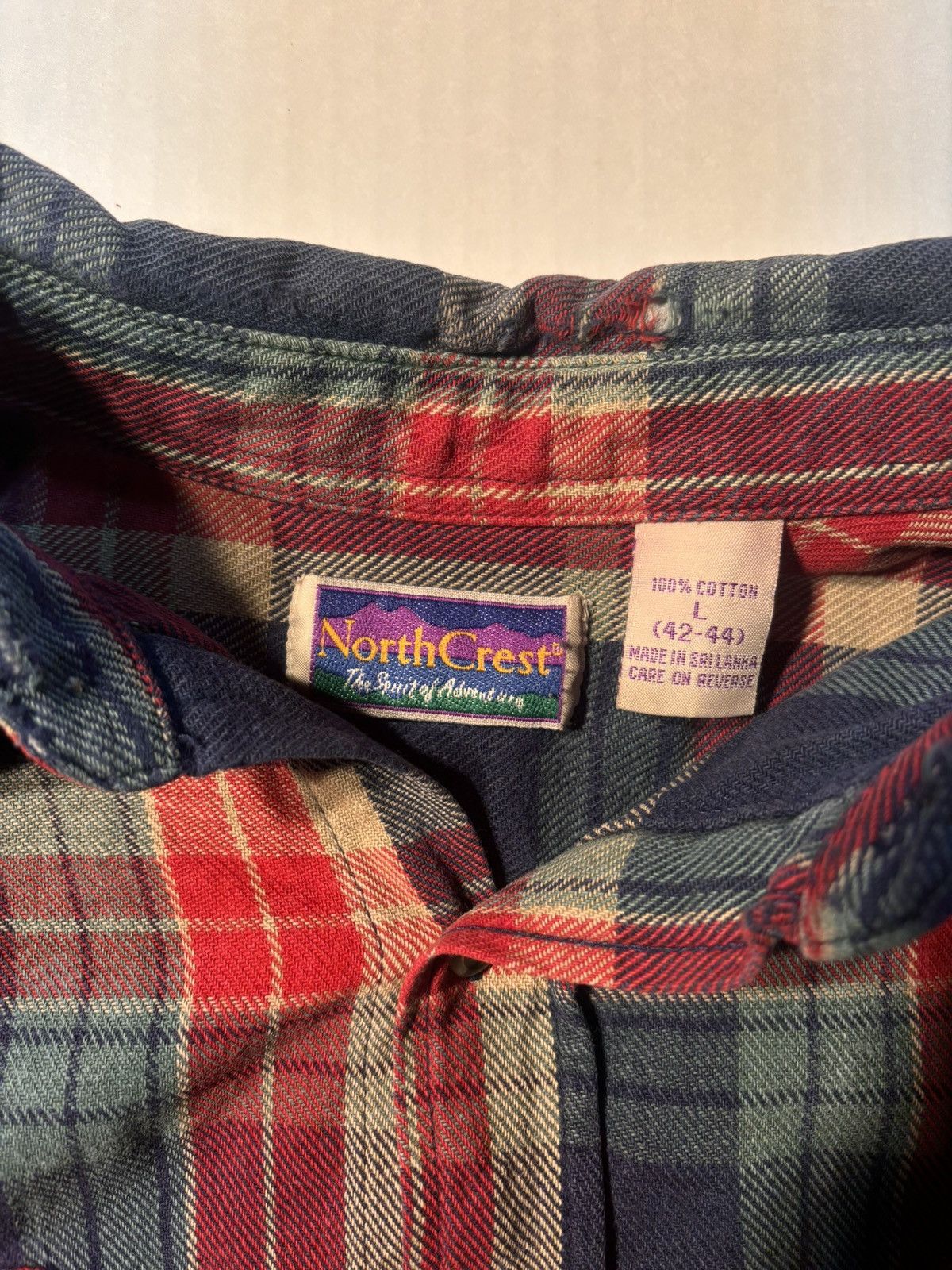 Vintage Vtg North Crest Button Up Plaid Flannel 90s Sz Large Western Size US L / EU 52-54 / 3 - 5 Thumbnail