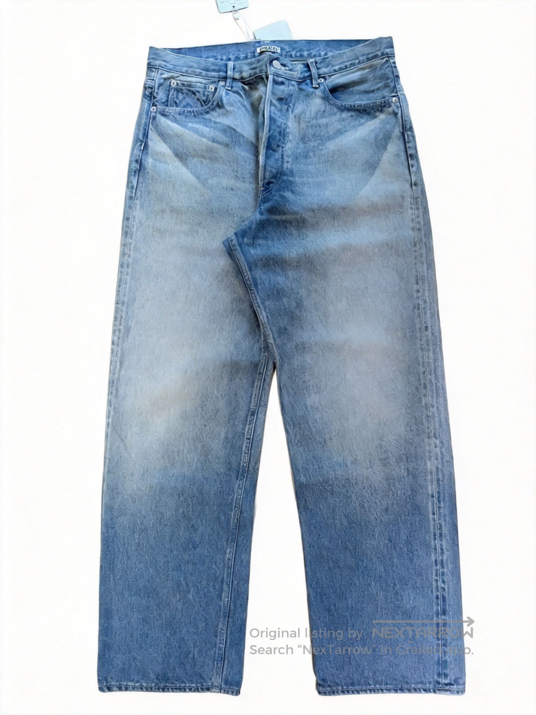 Auralee auralee selvedge heavy denim painter pants (faded indigo