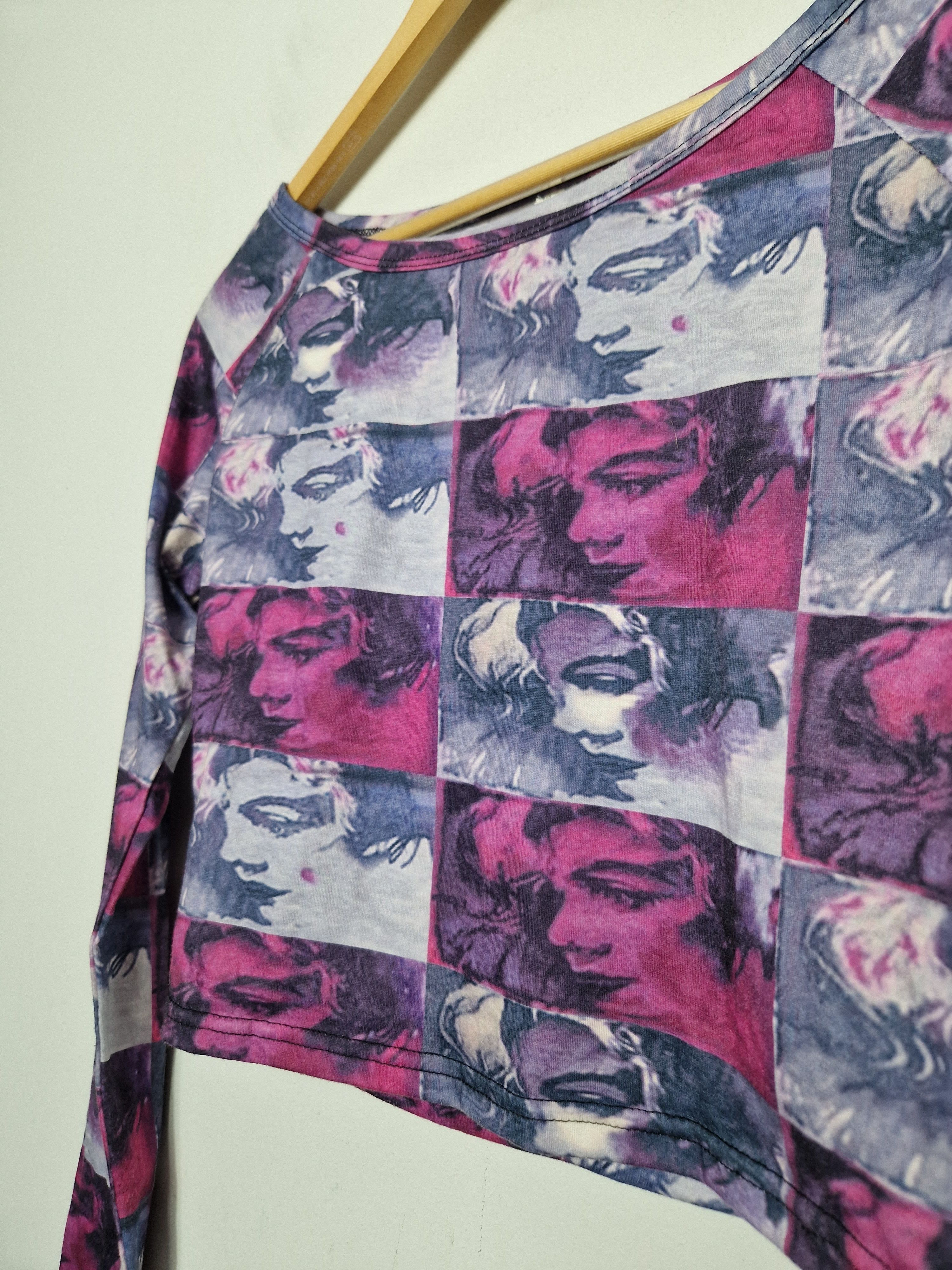 Jean Paul Gaultier vintage marilyn monroe facesjapanese gaultier mesh top y2k Size L / US 10 / IT 46 - 4 Thumbnail