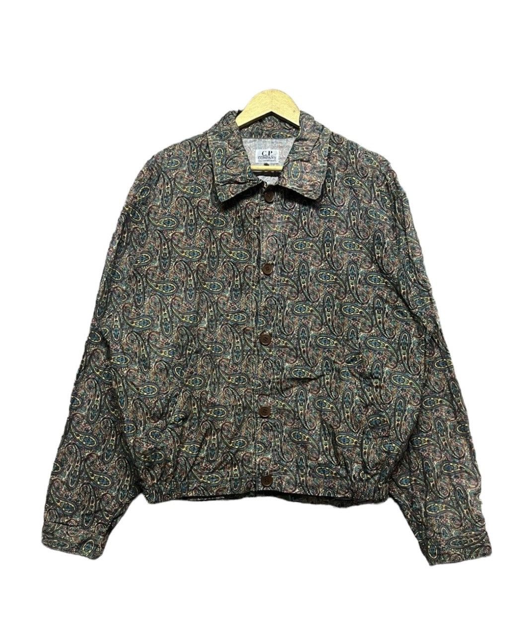 C.P. Company × Massimo Osti × Vintage Vtg🔥80’s Cp Company Persian/Paisley Printed Buttoned Jacket Size US M / EU 48-50 / 2 - 2 Thumbnail