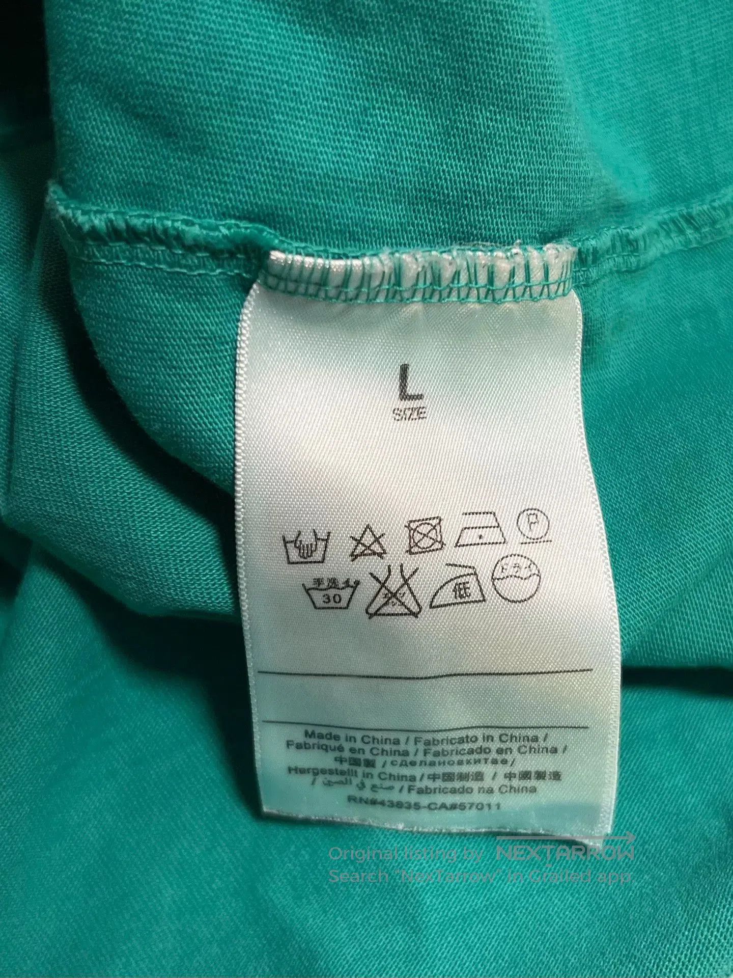 Alexander Wang Alexander Wang Green Logo Washed T. Size US L / EU 52-54 / 3 - 7 Thumbnail