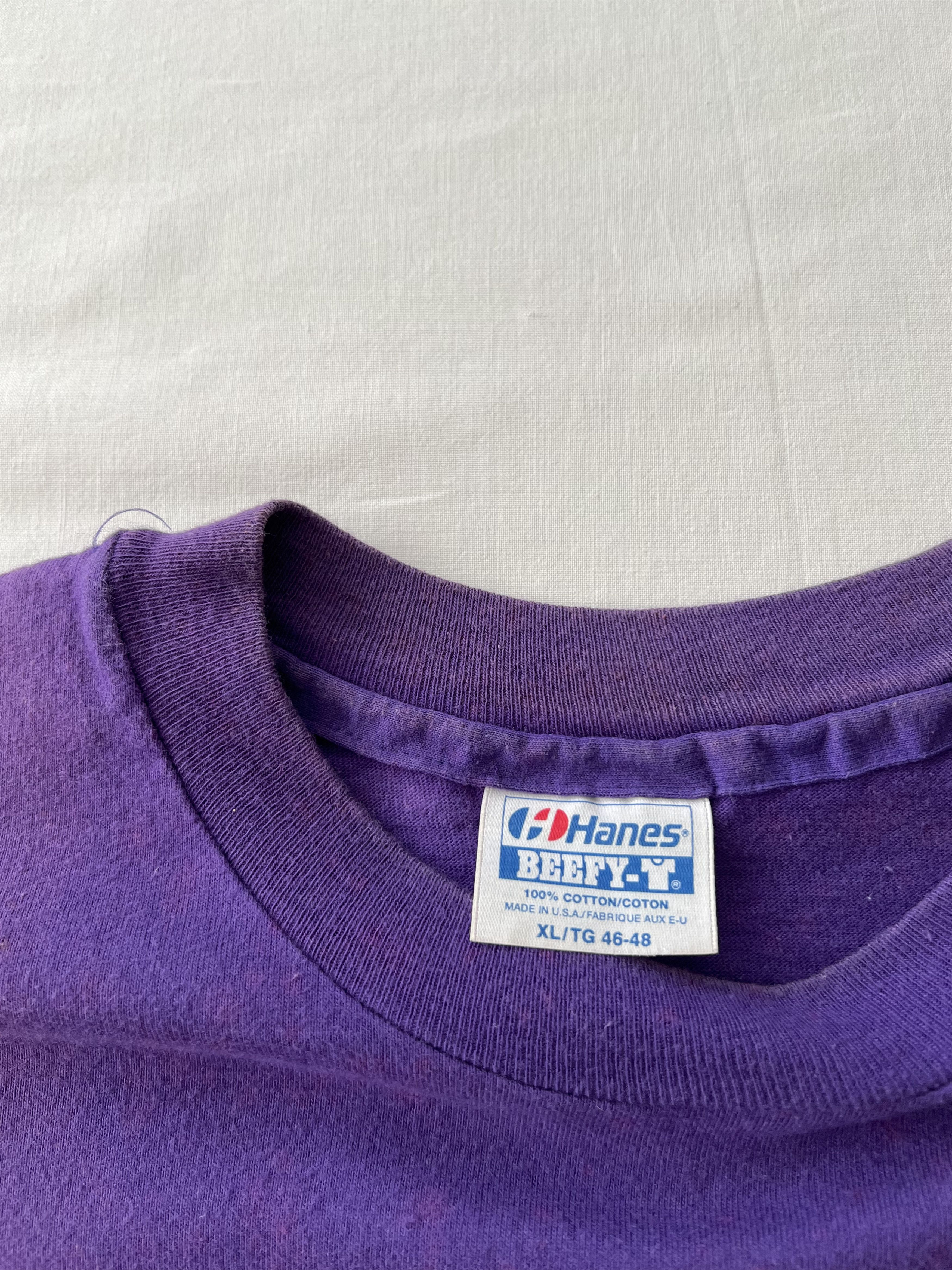 Harley Davidson Vintage 1990 Harley Davidson Eagle Milwaukee Purple T-shirt Size US XL / EU 56 / 4 - 14 Thumbnail