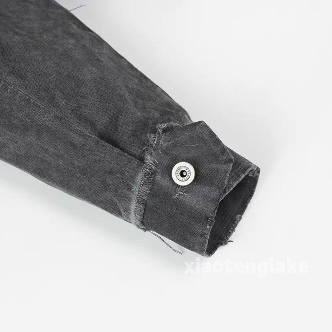 Washed faded utility punk yuppie grunge cargo jacket