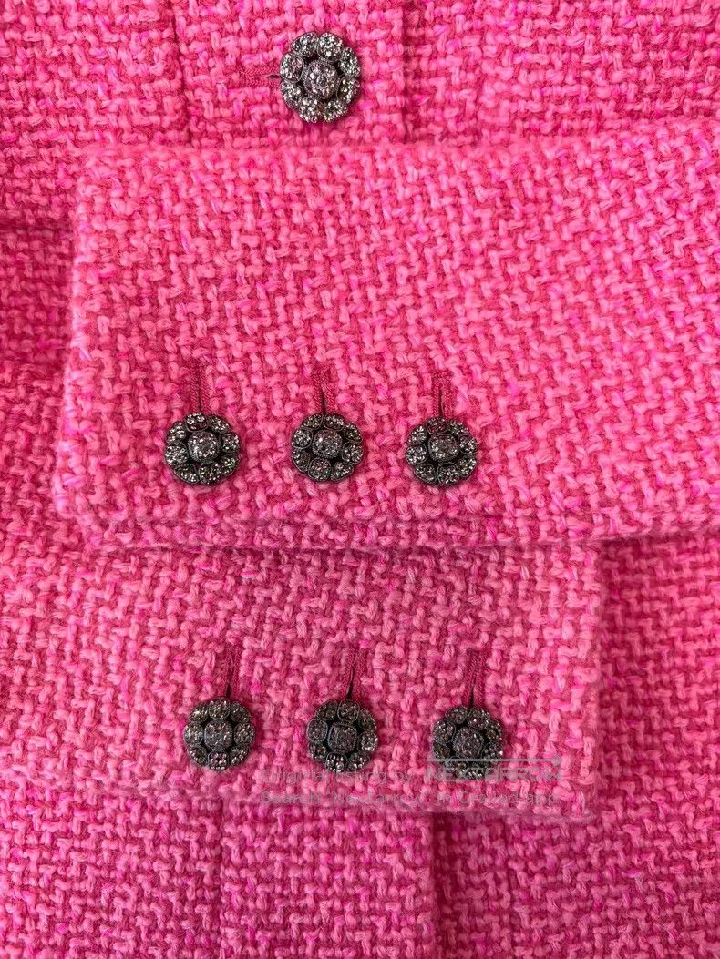 Chanel Chanel 22k pink tweed single-breasted four-pocket stand-up Size XS / US 0-2 / IT 36-38 - 4 Thumbnail