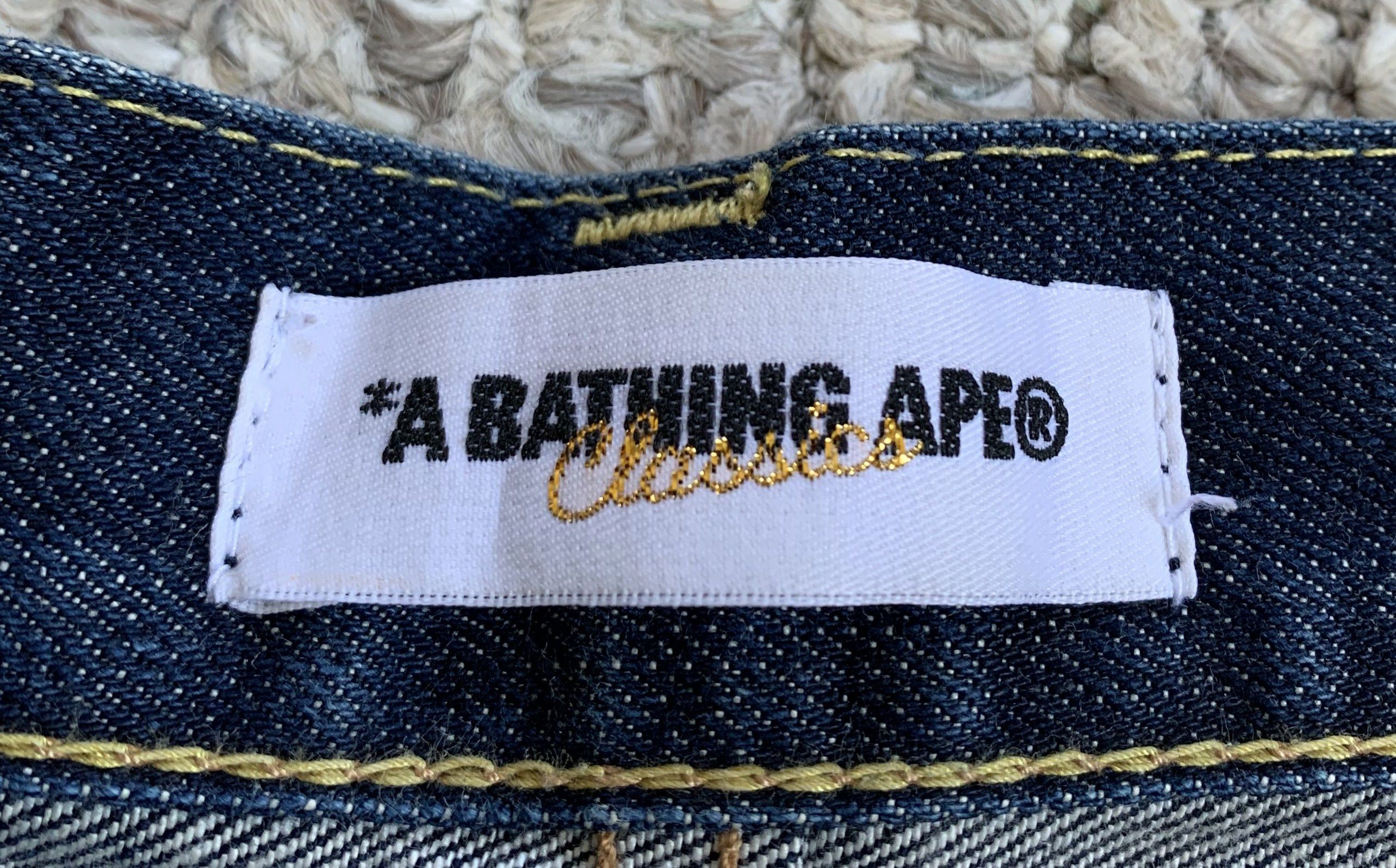 Bape Bapesta Flame Denim Size US 34 / EU 50 - 7 Thumbnail