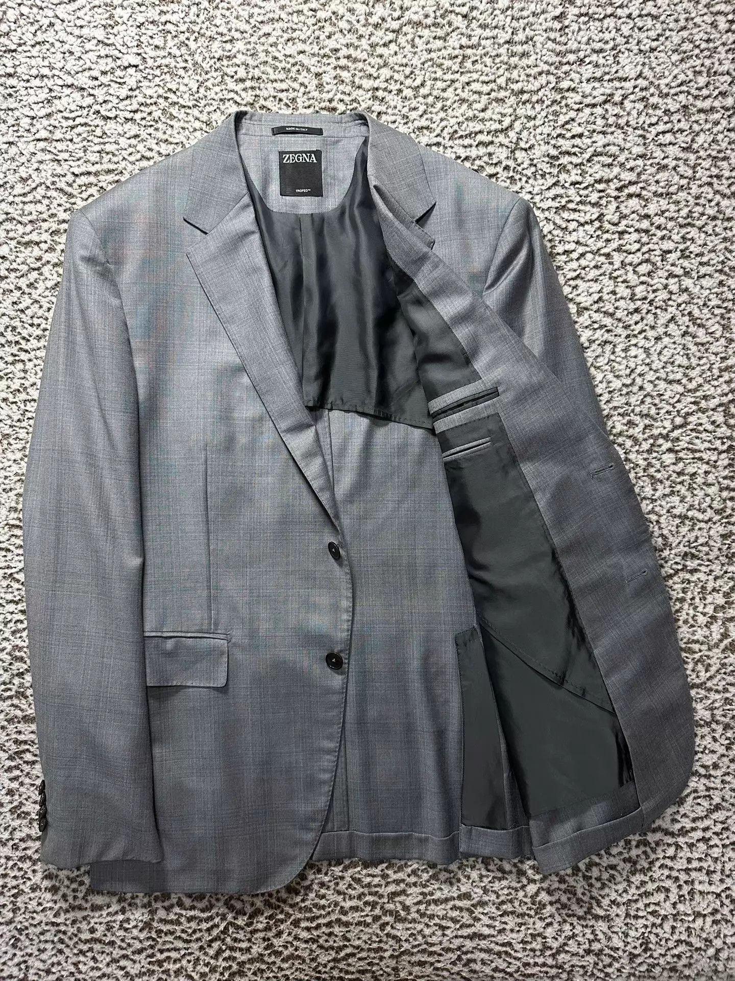 Ermenegildo Zegna Zegna Trofeo Big Logo Suit Jacket 54 Size US L / EU 52-54 / 3 - 2 Thumbnail