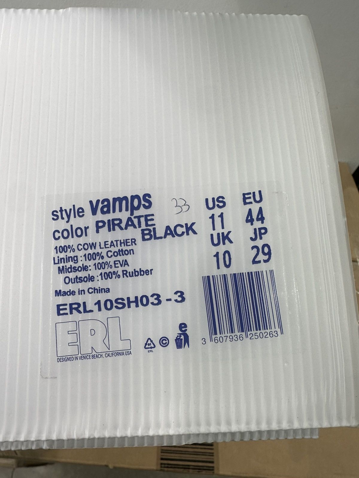 ERL ERL - Vamps Skate Sneaker Black Size US 11 / EU 44 - 7 Thumbnail